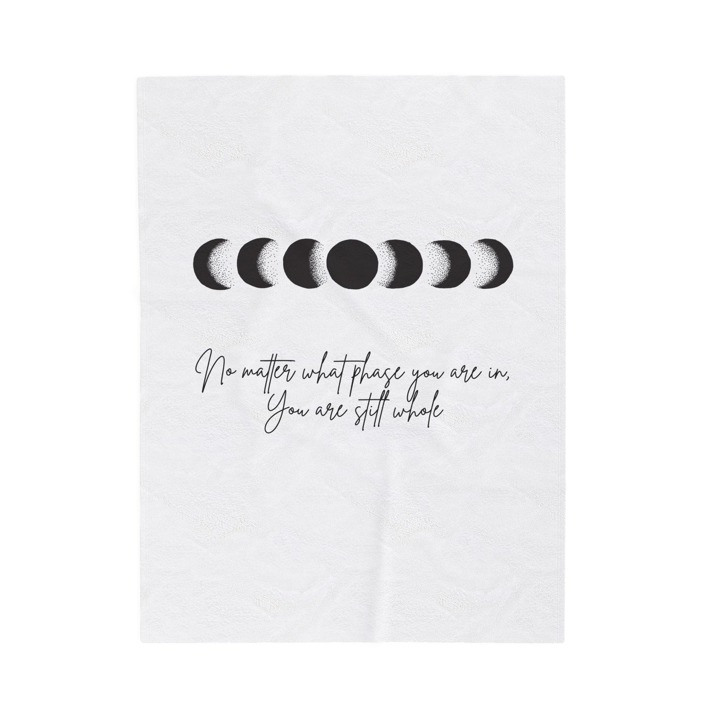Moon Phases Velveteen Plush Blanket