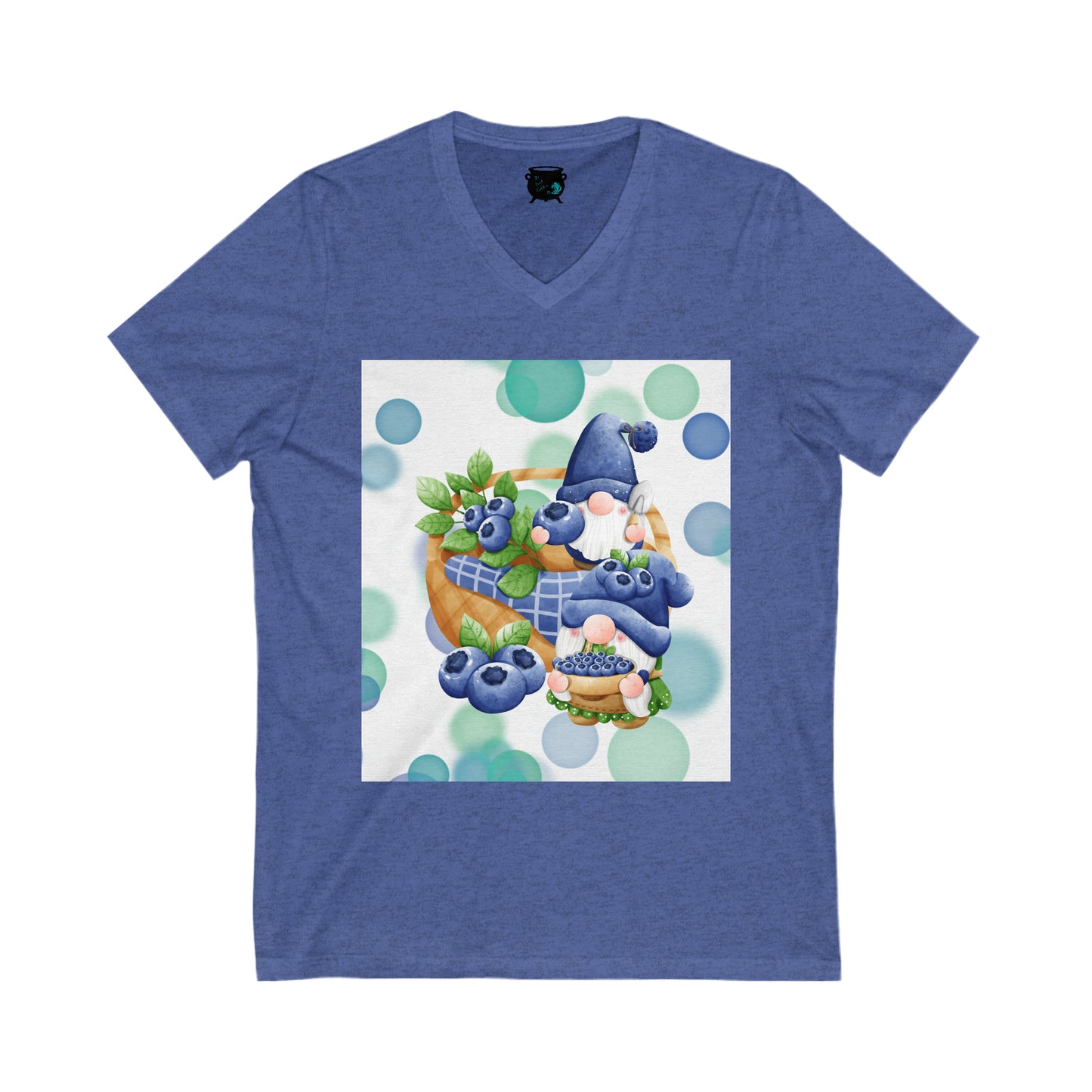 Blueberry Gnomes Unisex Jersey Short Sleeve V-Neck Tee