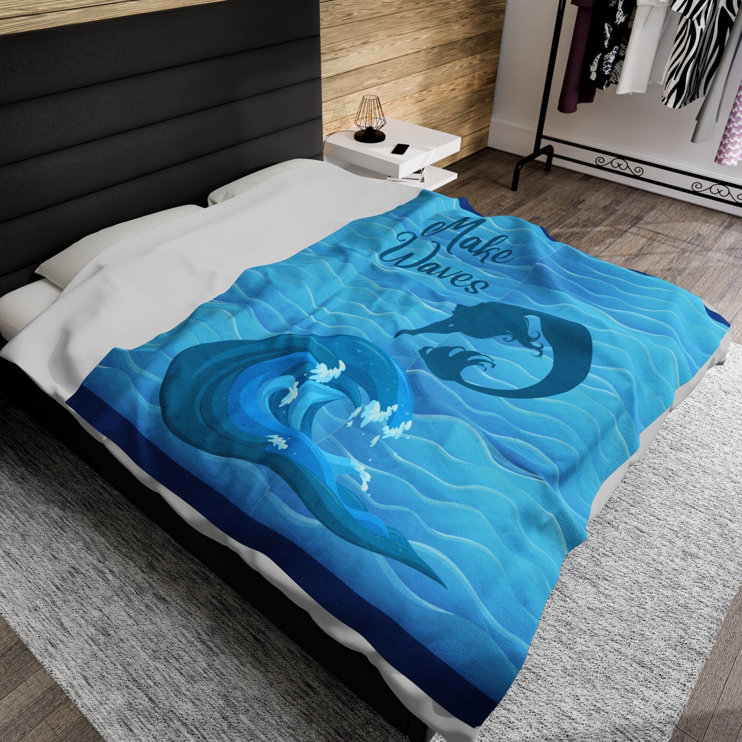 Make Waves Velveteen Plush Blanket