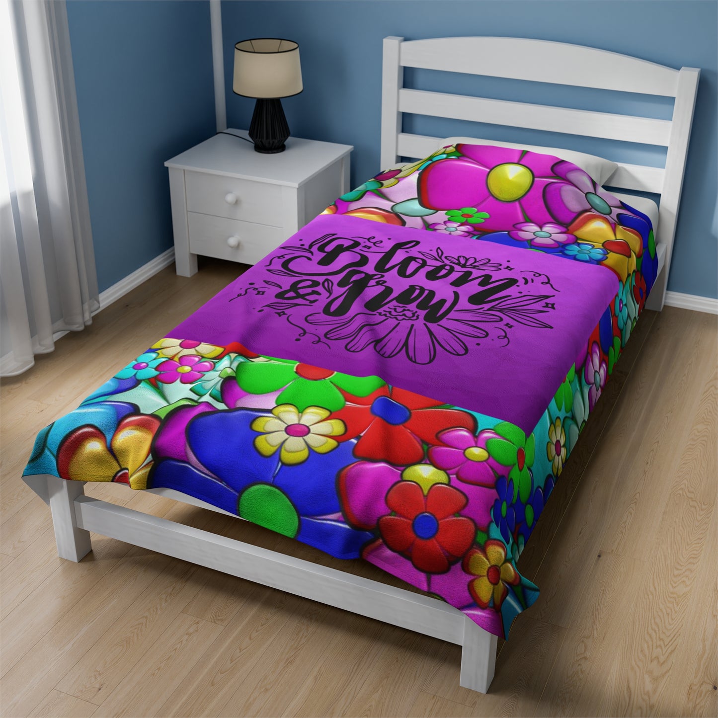 Bloom & Grow Velveteen Plush Blanket