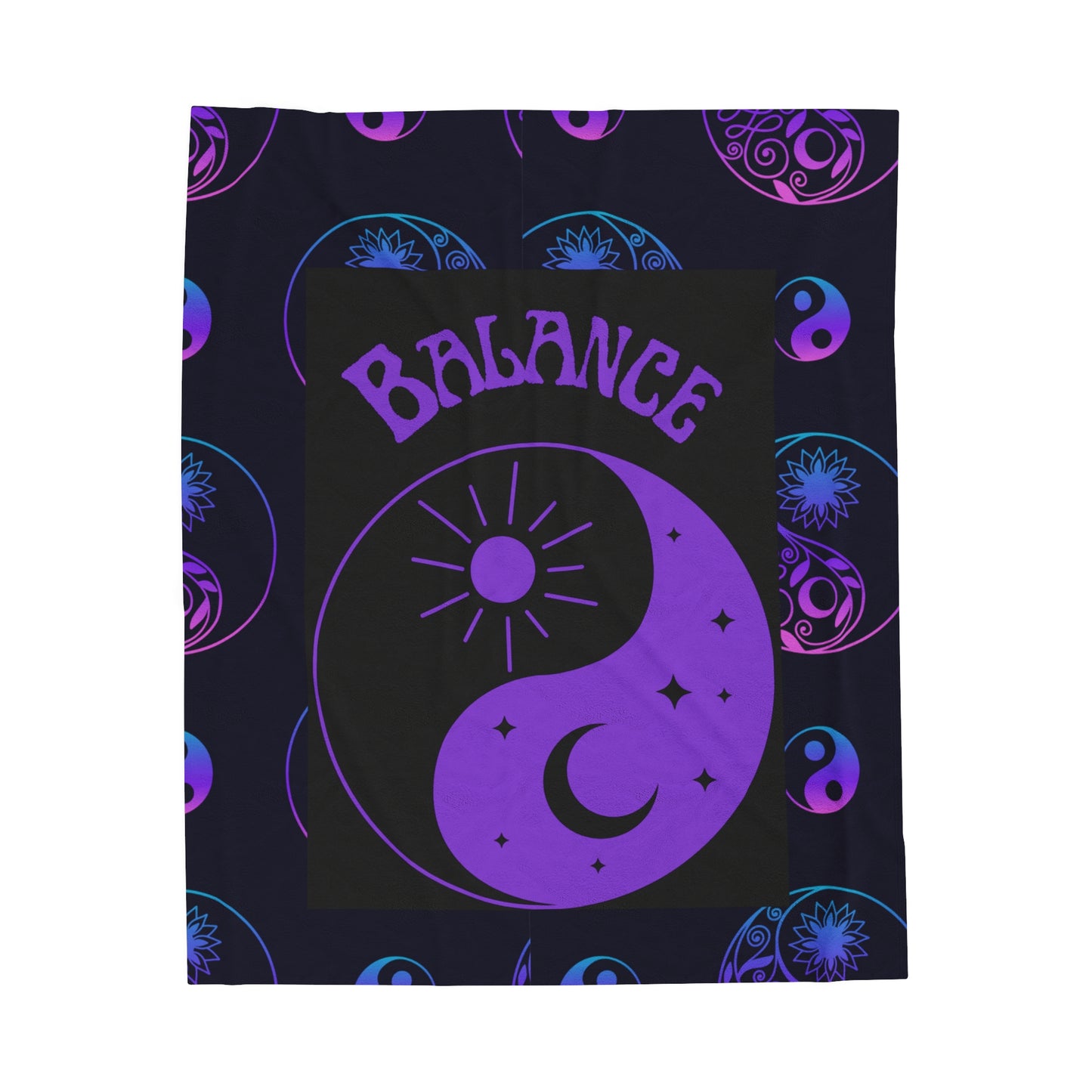 Balance Ying Yang Velveteen Plush Blanket