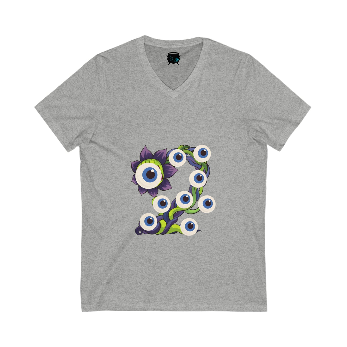 Eyeball Plant 1 Unisex Jersey Short Sleeve V-Neck Tee