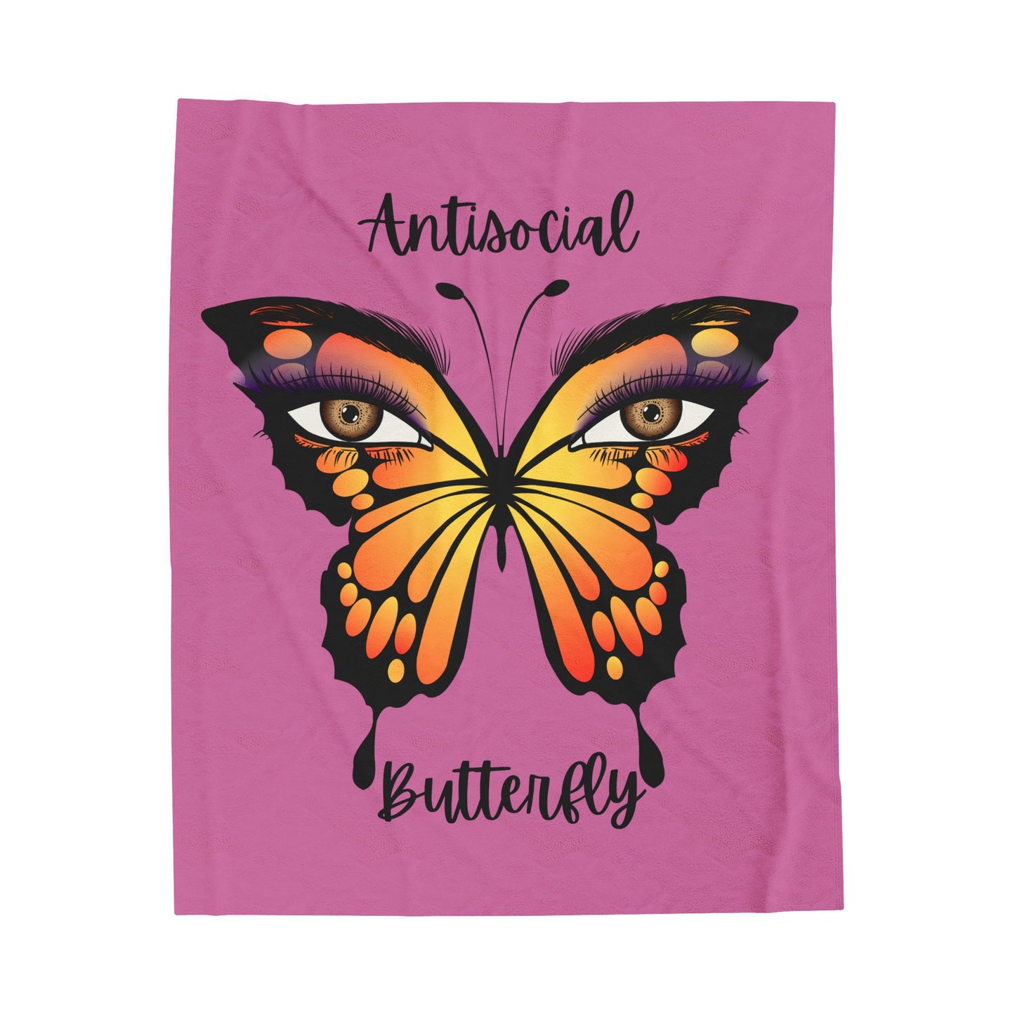 antisocial butterfly Velveteen Plush Blanket