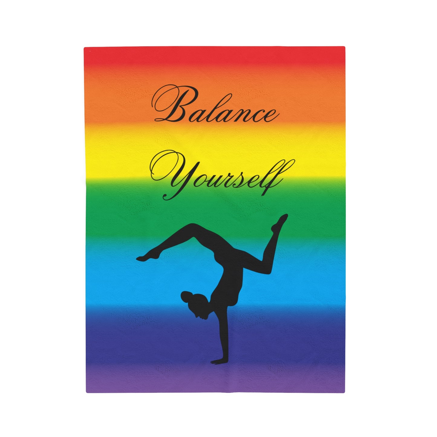 Balance Yourself Yoga Velveteen Plush Blanket