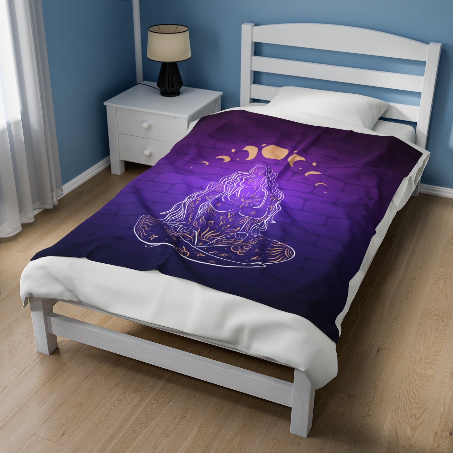 Moon Goddess Velveteen Plush Blanket