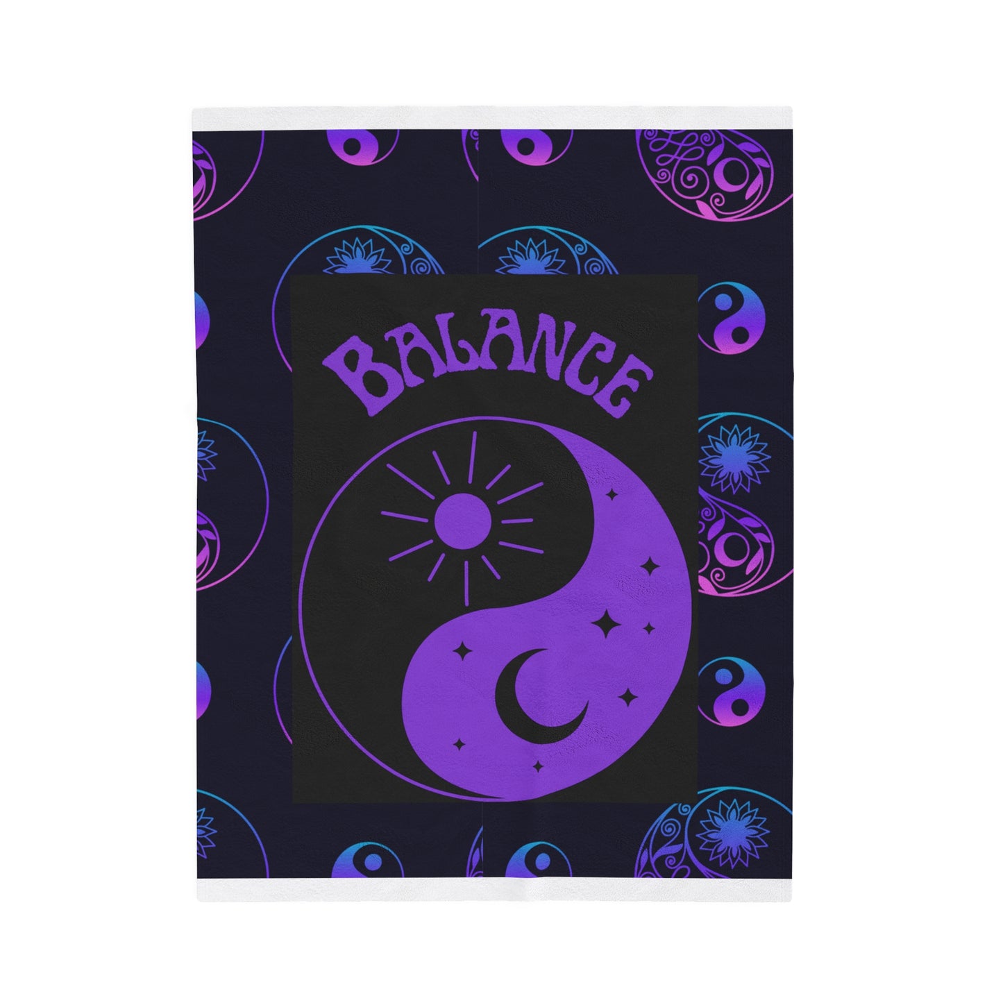 Balance Ying Yang Velveteen Plush Blanket