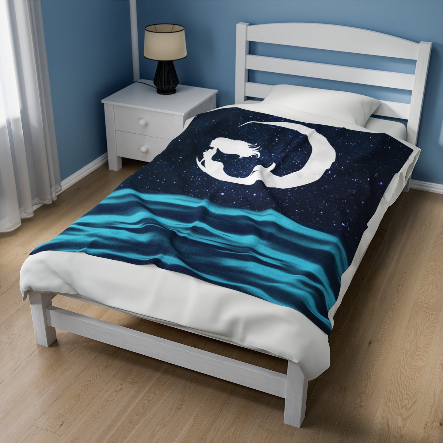 Mermaid Moon Velveteen Plush Blanket