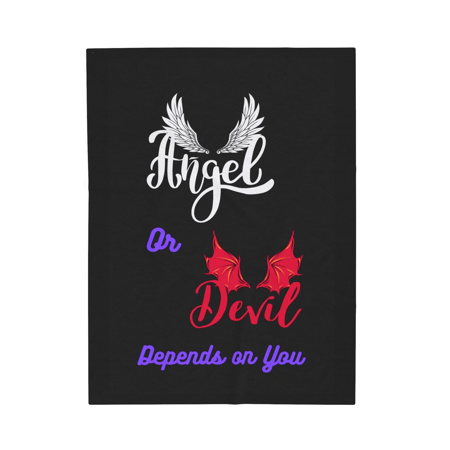 Angel or Devil Velveteen Plush Blanket