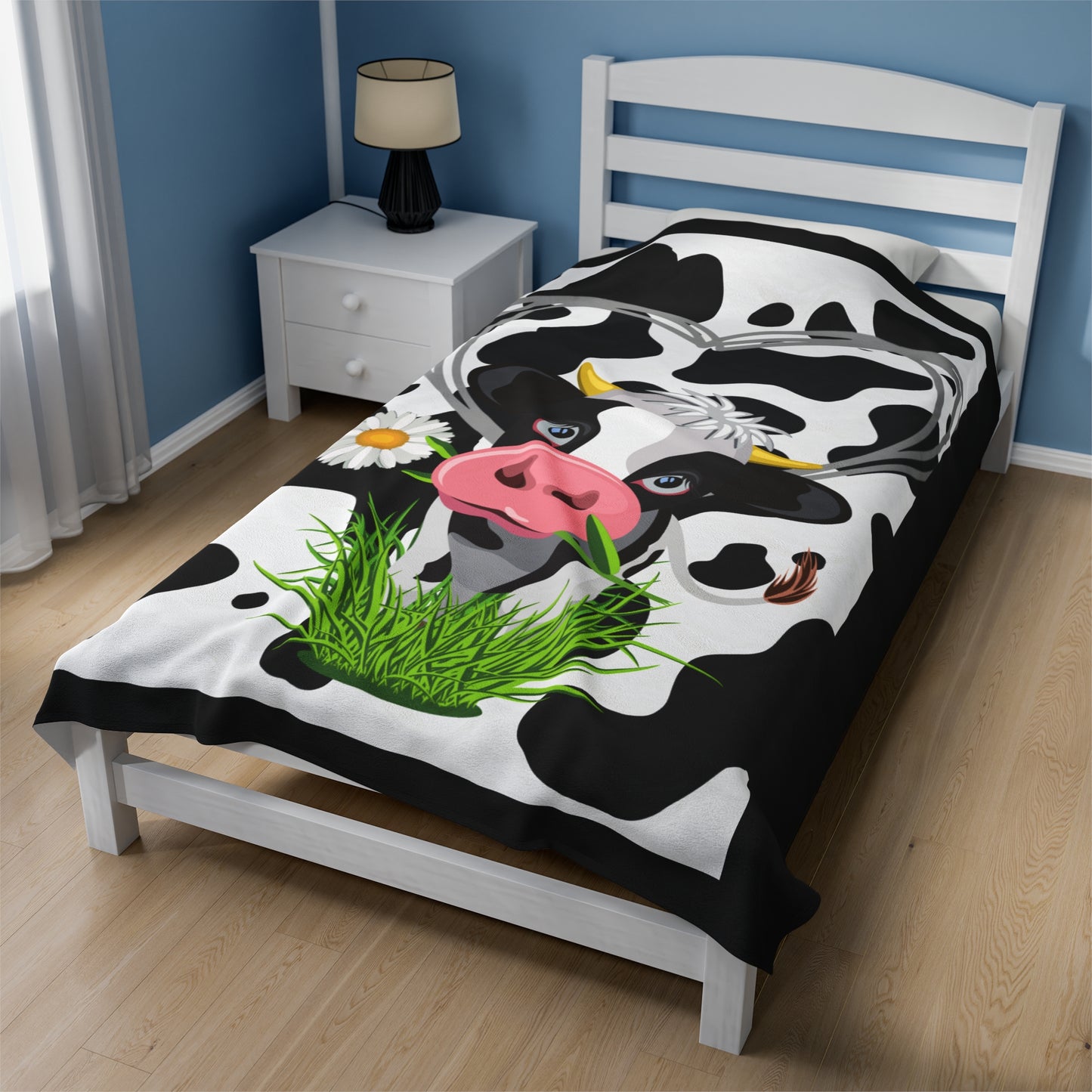 Cow Love Velveteen Plush Blanket