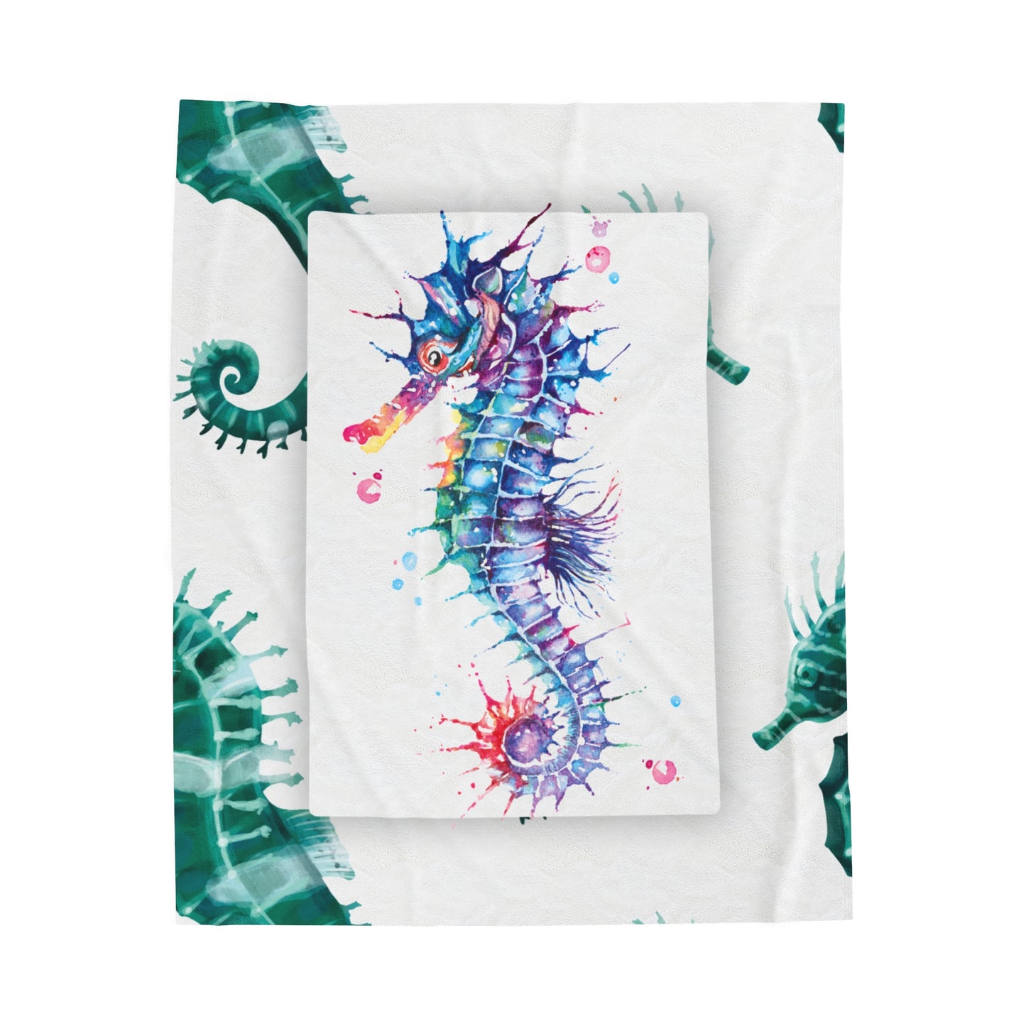 Seahorse Velveteen Plush Blanket