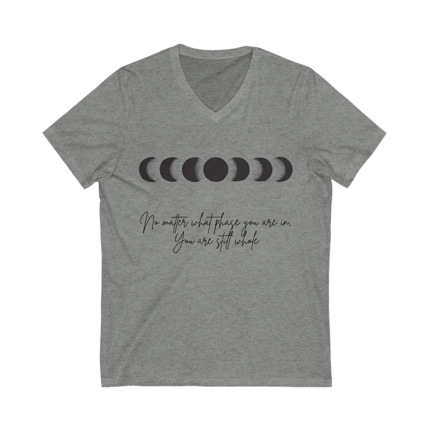 Moon Phases Unisex Jersey Short Sleeve V-Neck Tee