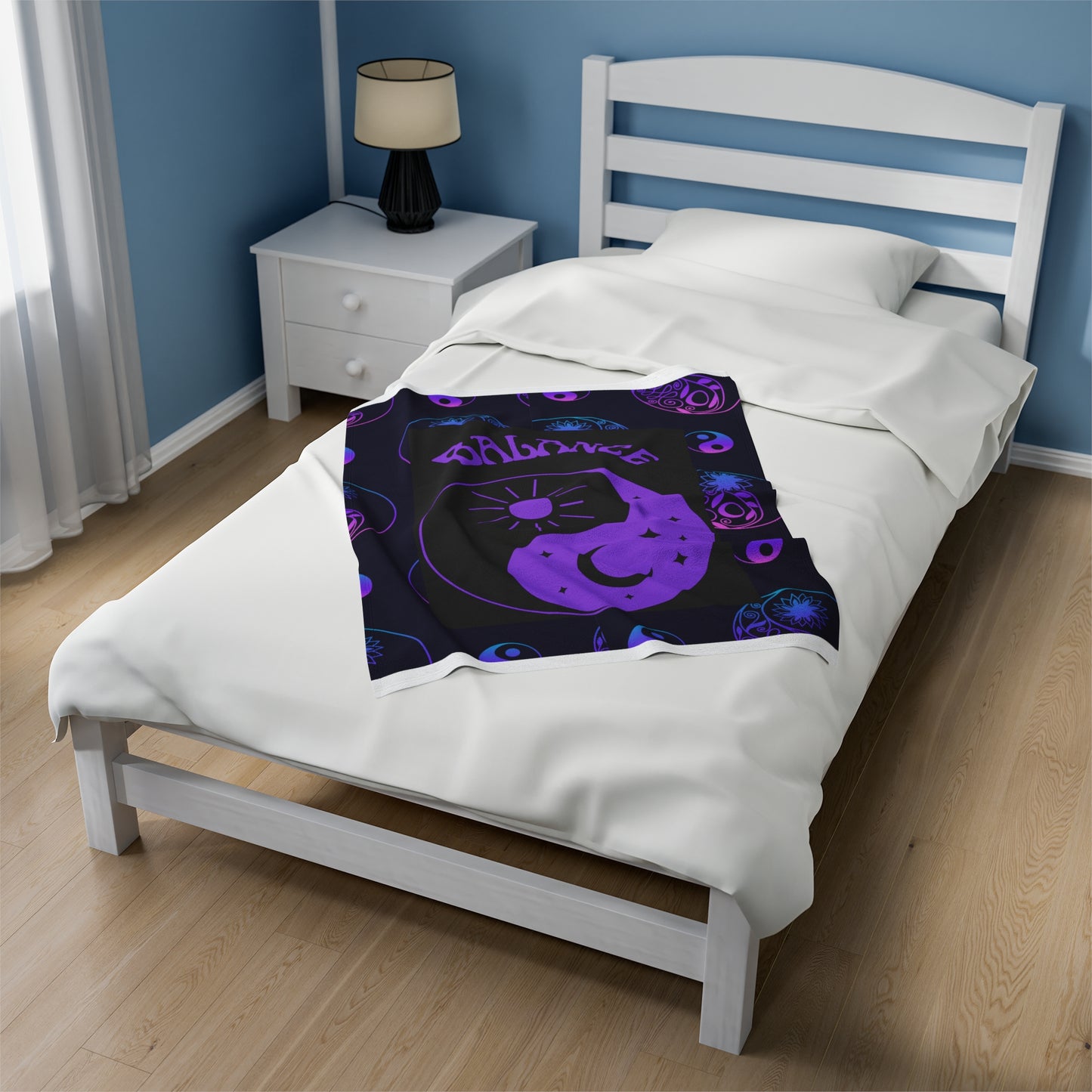 Balance Ying Yang Velveteen Plush Blanket