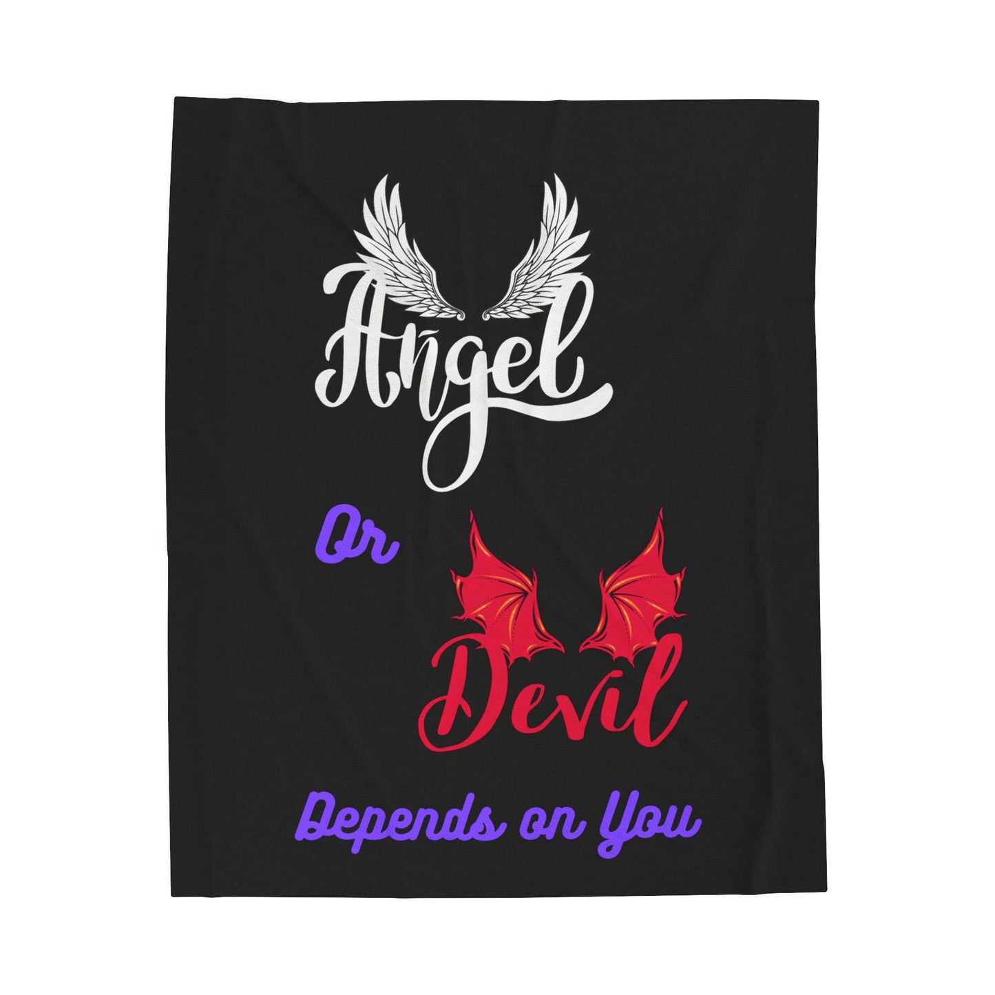 Angel or Devil Velveteen Plush Blanket