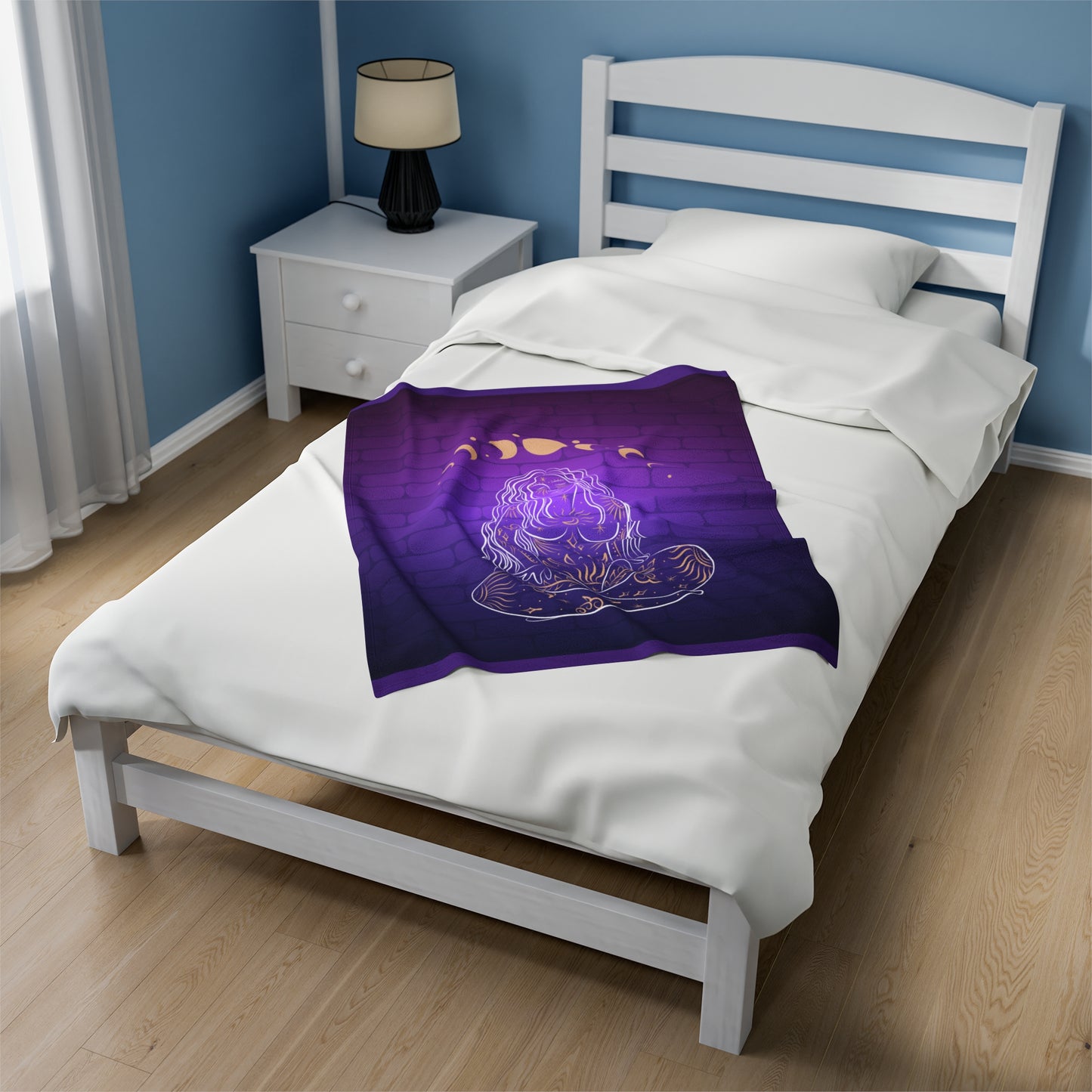 Moon Goddess Velveteen Plush Blanket