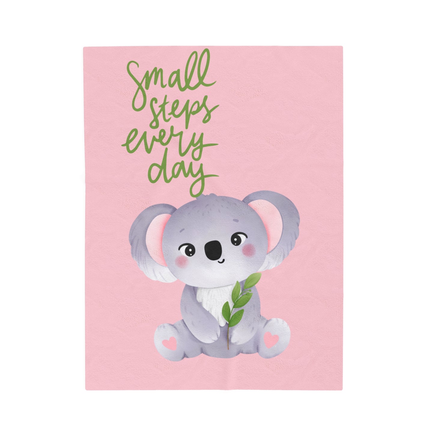 Small Steps Every Day Velveteen Plush Blanket