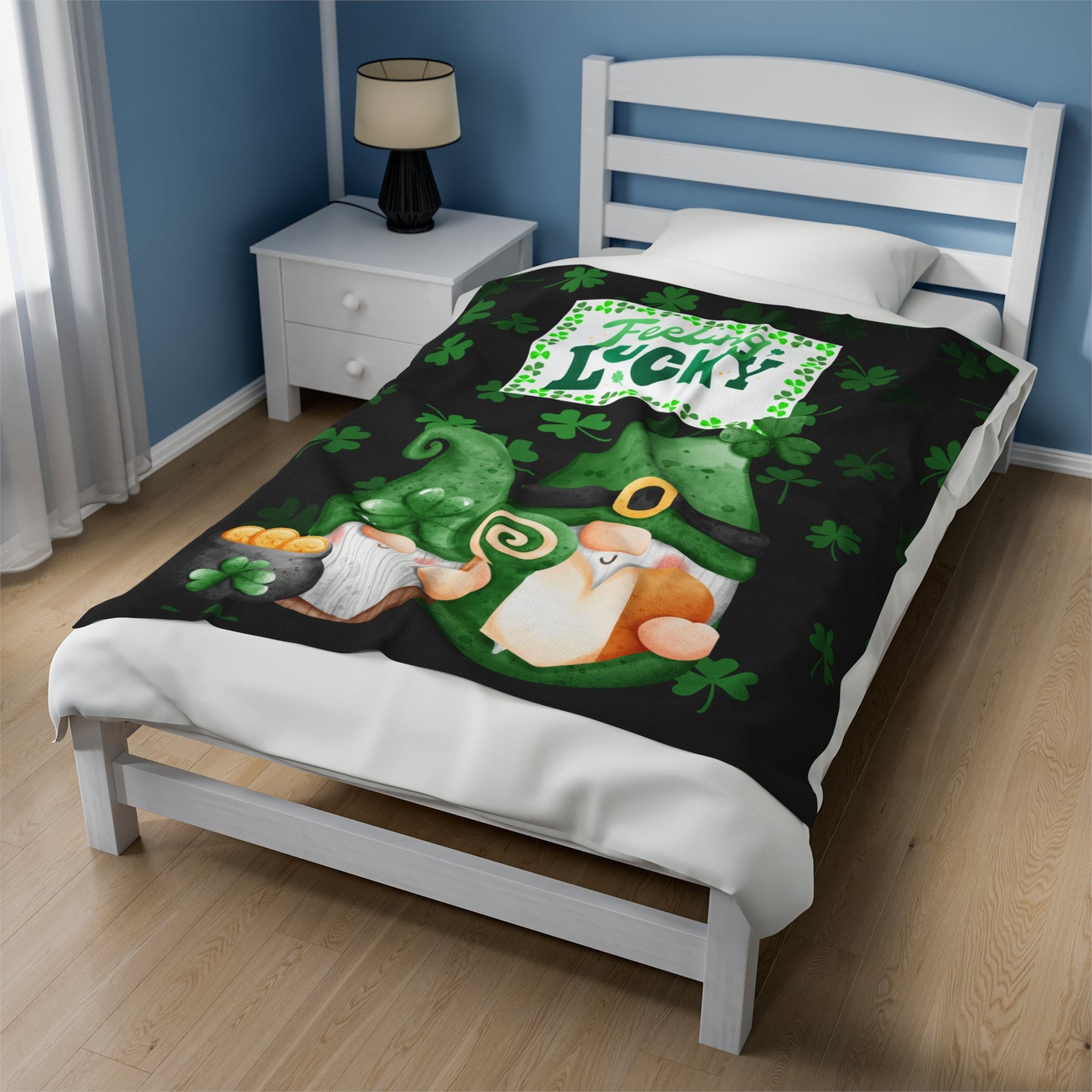 Feeling Lucky Velveteen Plush Blanket