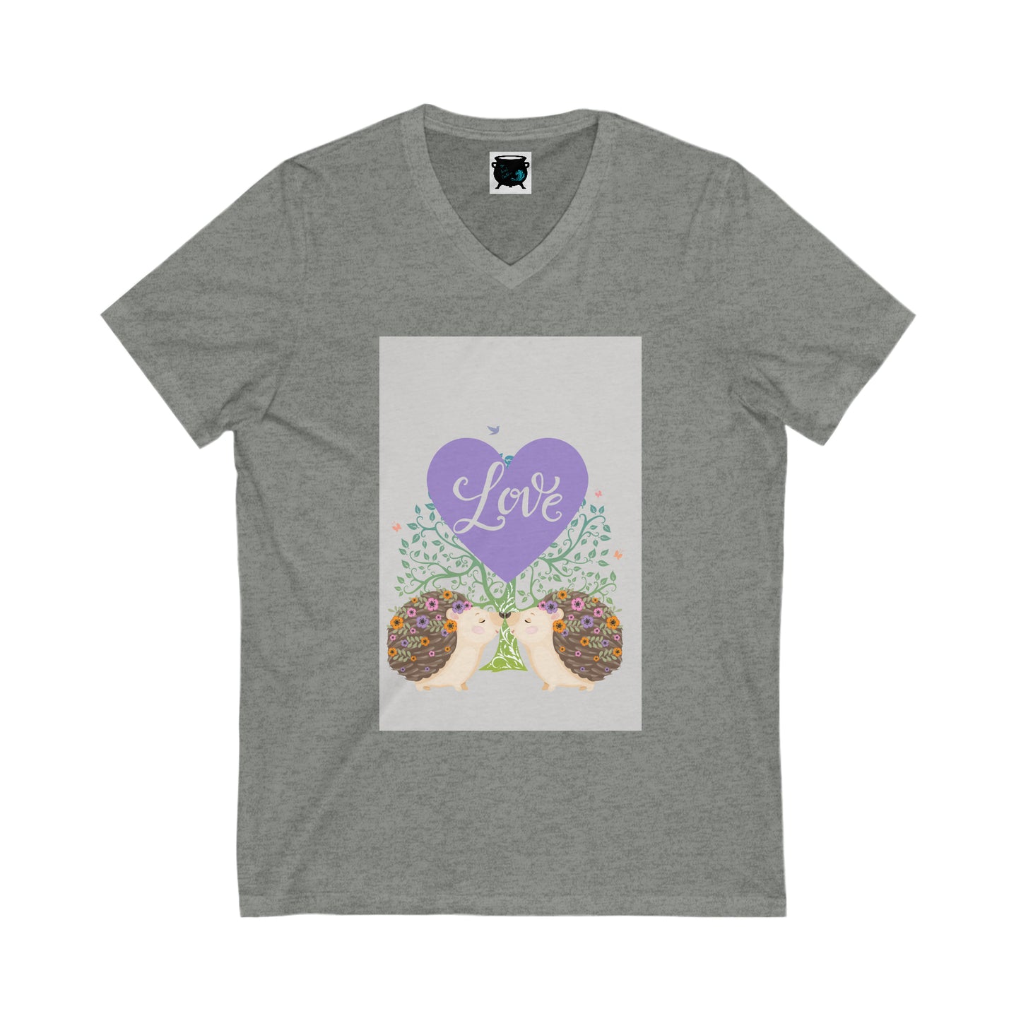 Love Hedgehogs Unisex Jersey Short Sleeve V-Neck Tee