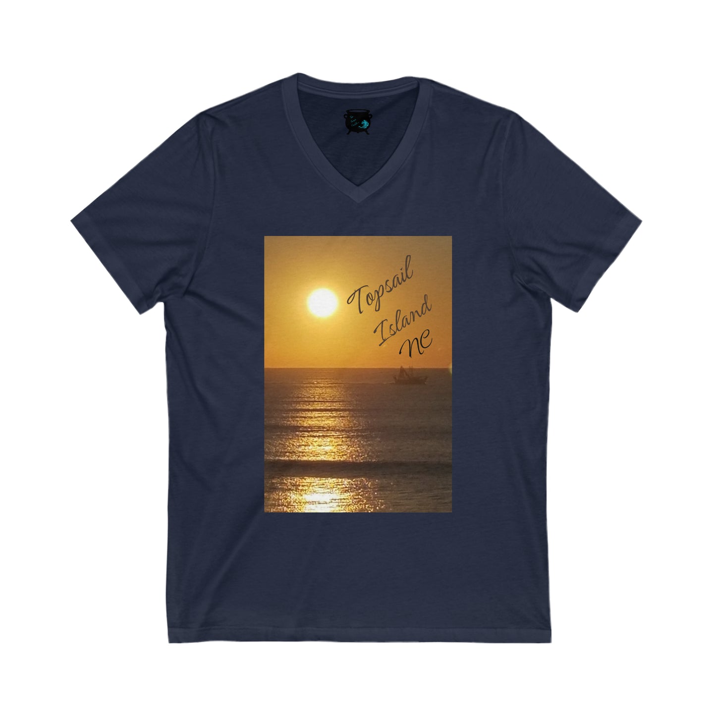 Topsail Island NC Unisex Jersey Short Sleeve V-Neck Tee