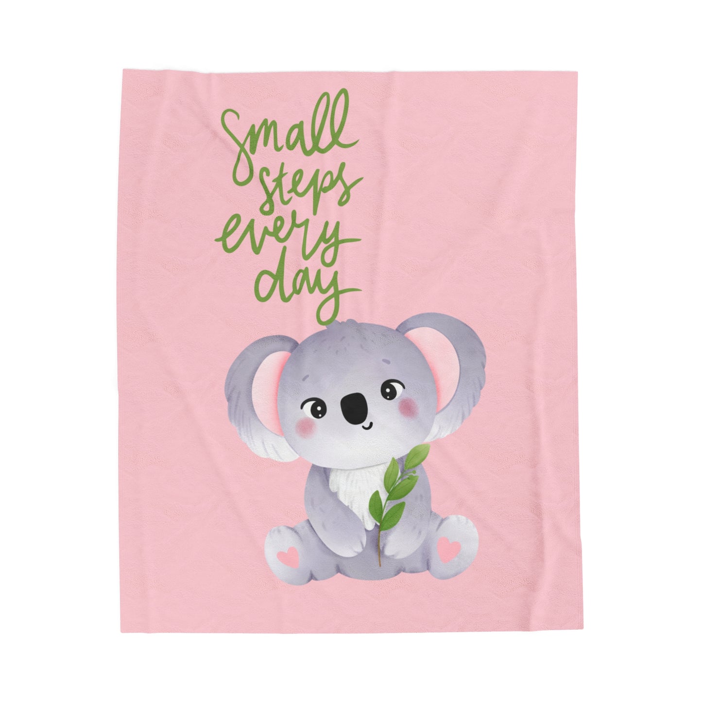 Small Steps Every Day Velveteen Plush Blanket