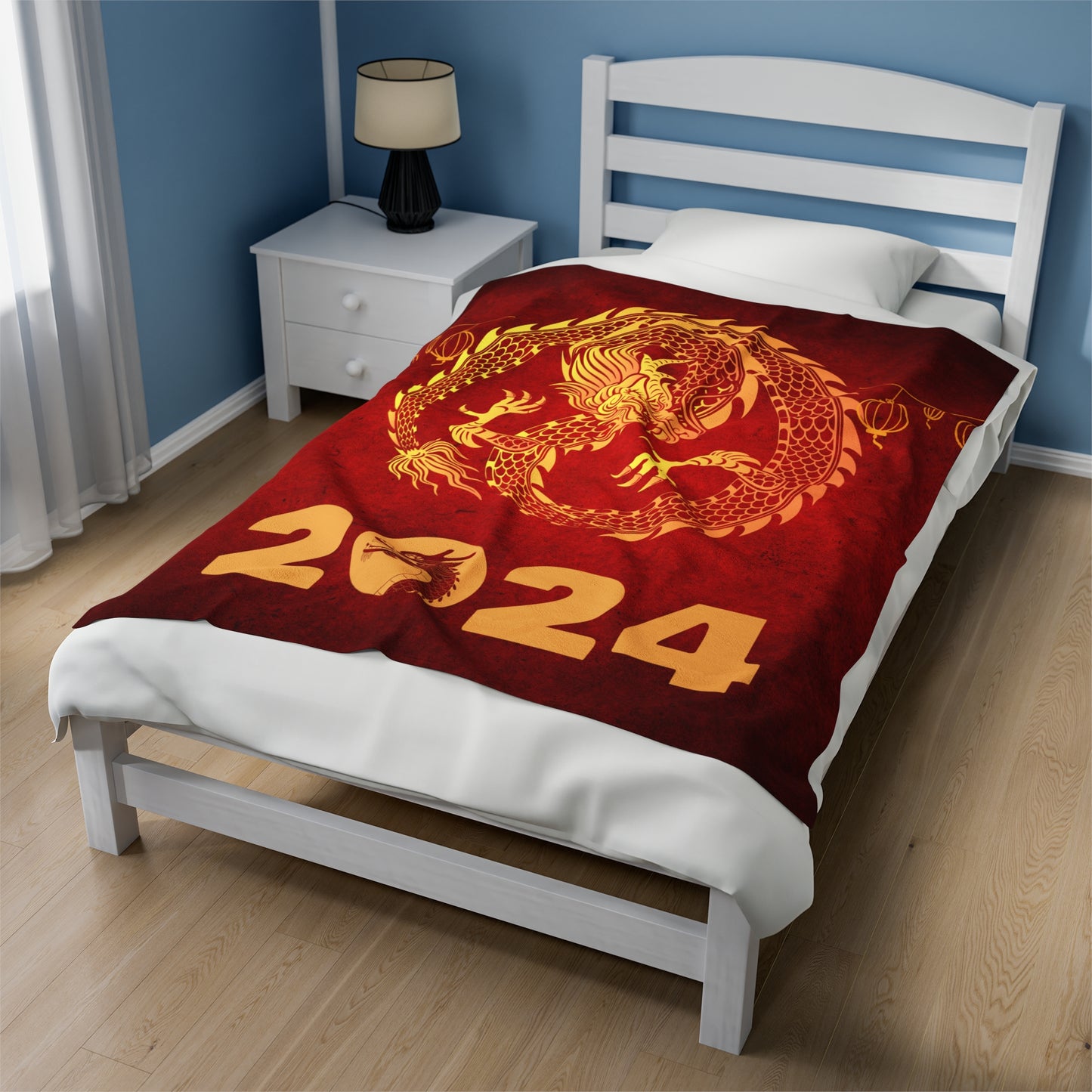 Year of the Dragon Velveteen Plush Blanket