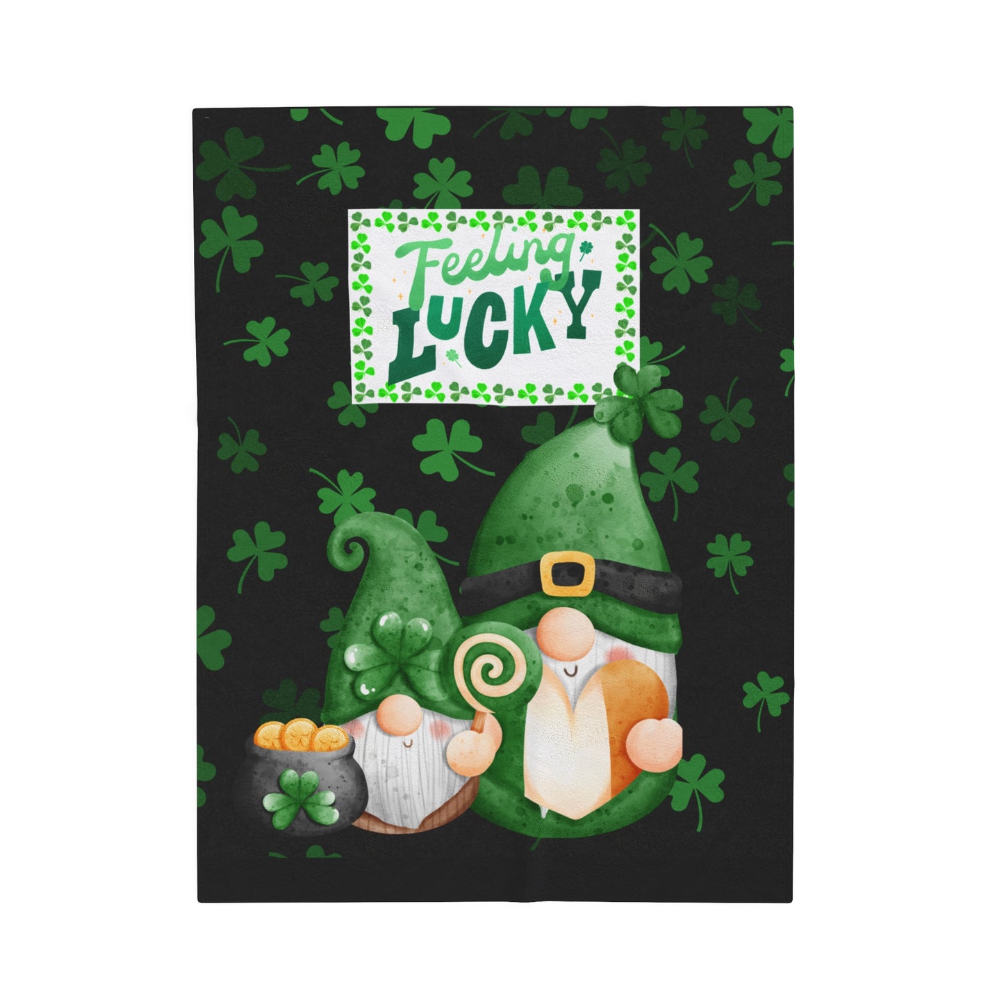 Feeling Lucky Velveteen Plush Blanket