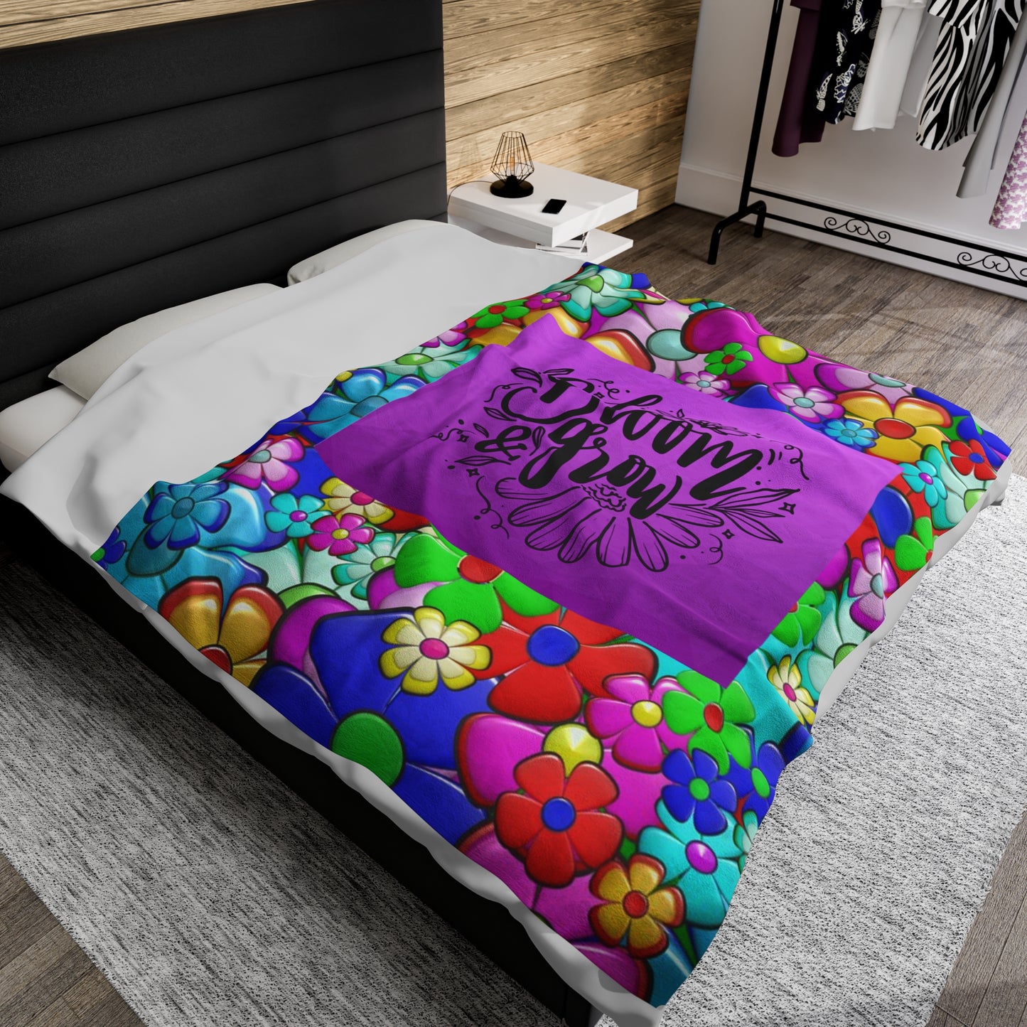 Bloom & Grow Velveteen Plush Blanket