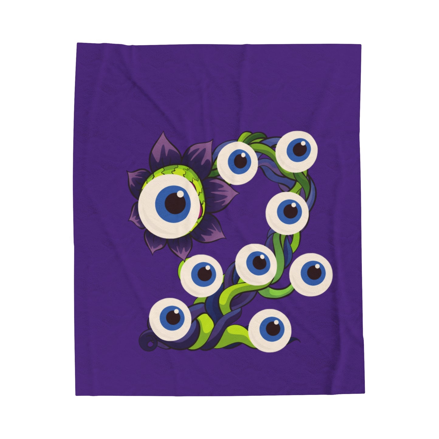 Eyeball Plant Monster Velveteen Plush Blanket