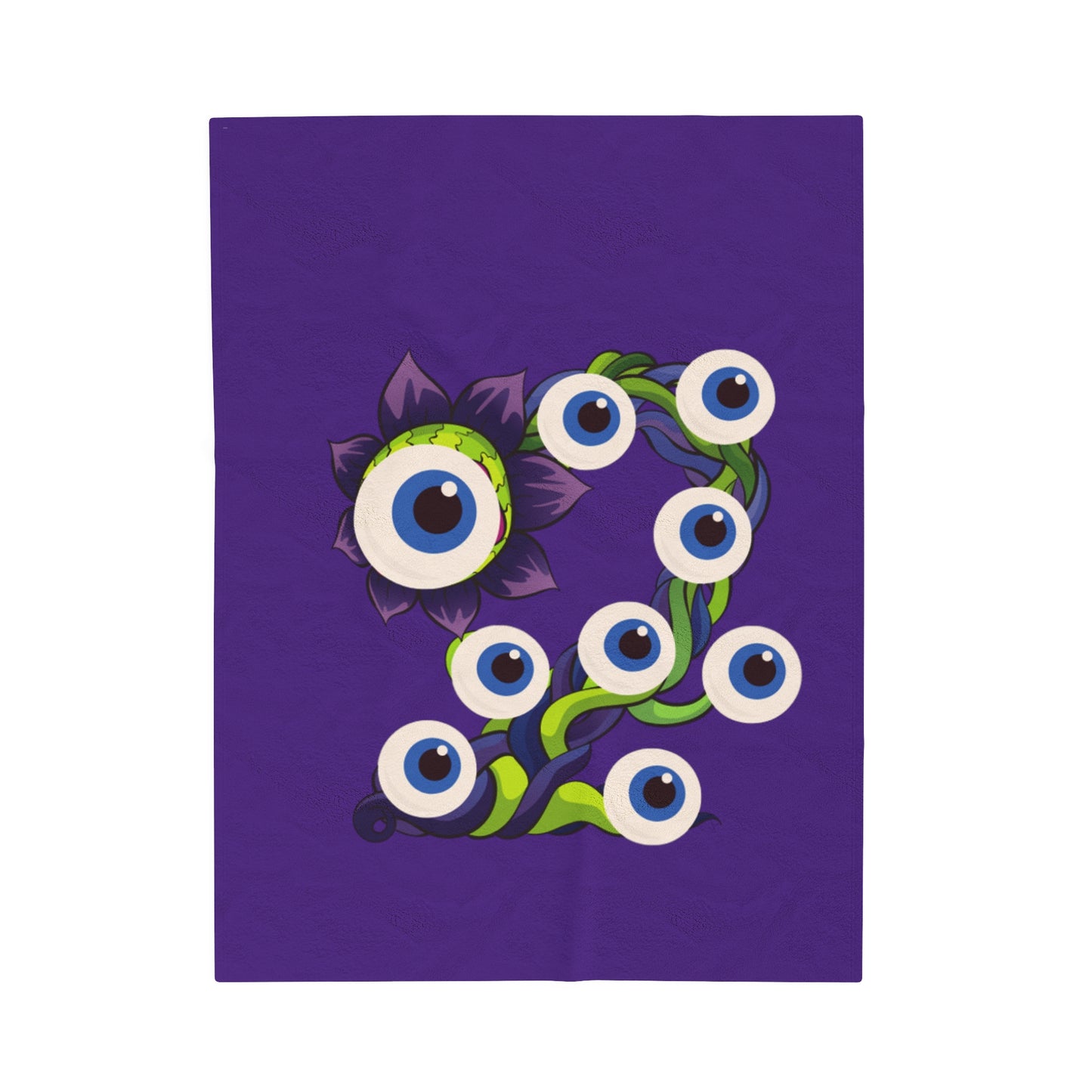 Eyeball Plant Monster Velveteen Plush Blanket