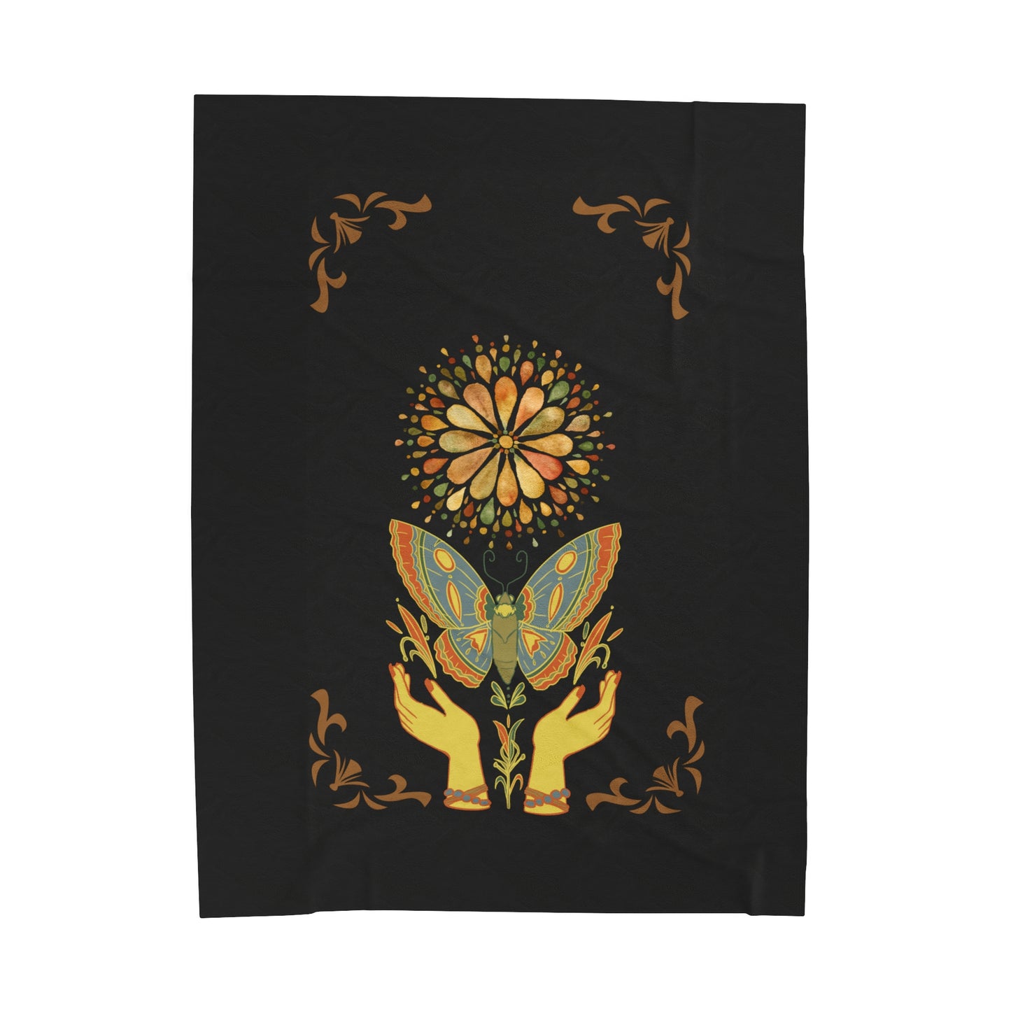 Retro Butterfly Velveteen Plush Blanket