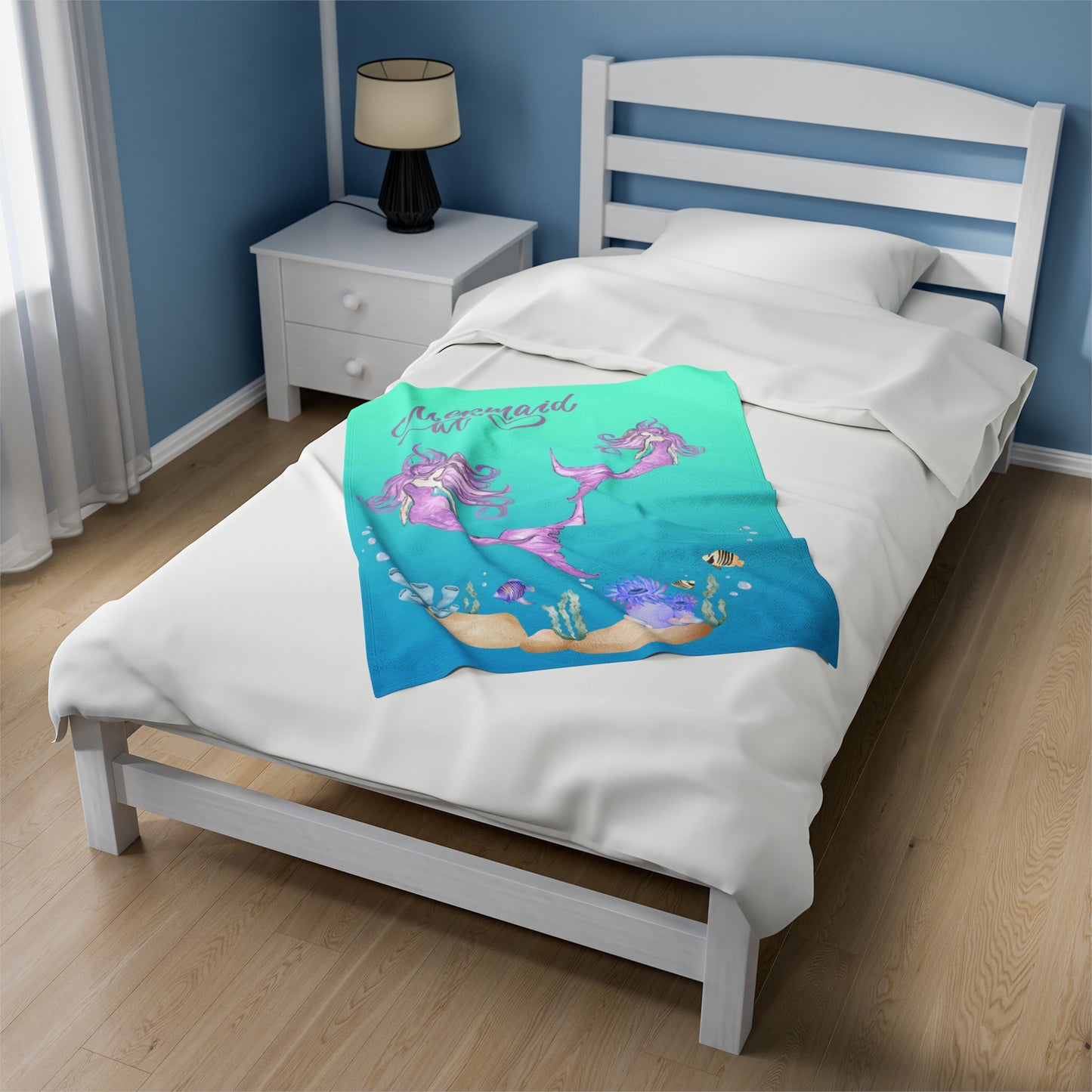 Mermaid at Heart Velveteen Plush Blanket