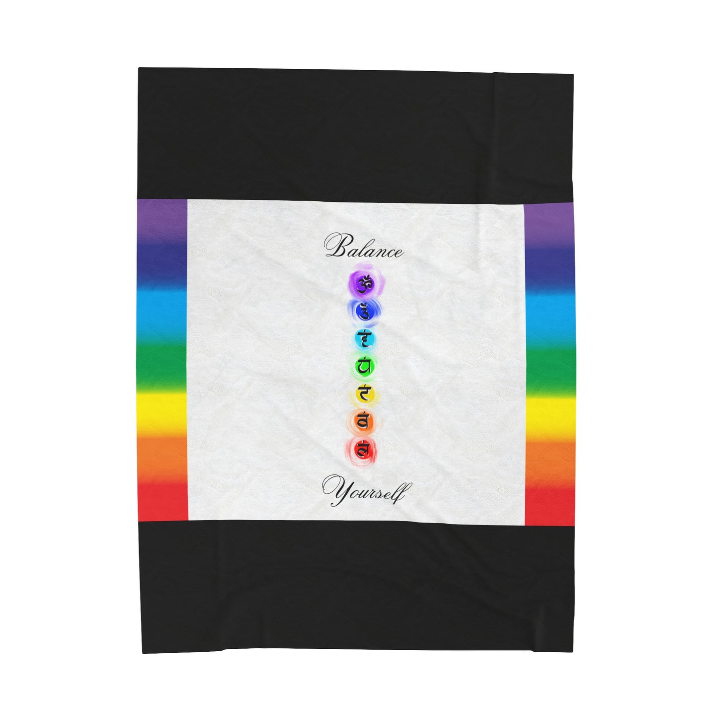 Balance Yourself Chakras Velveteen Plush Blanket