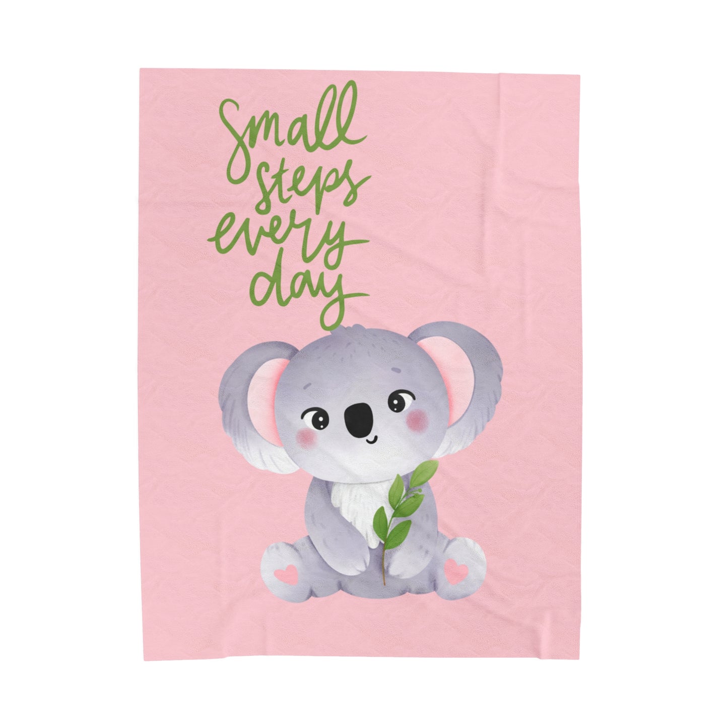 Small Steps Every Day Velveteen Plush Blanket