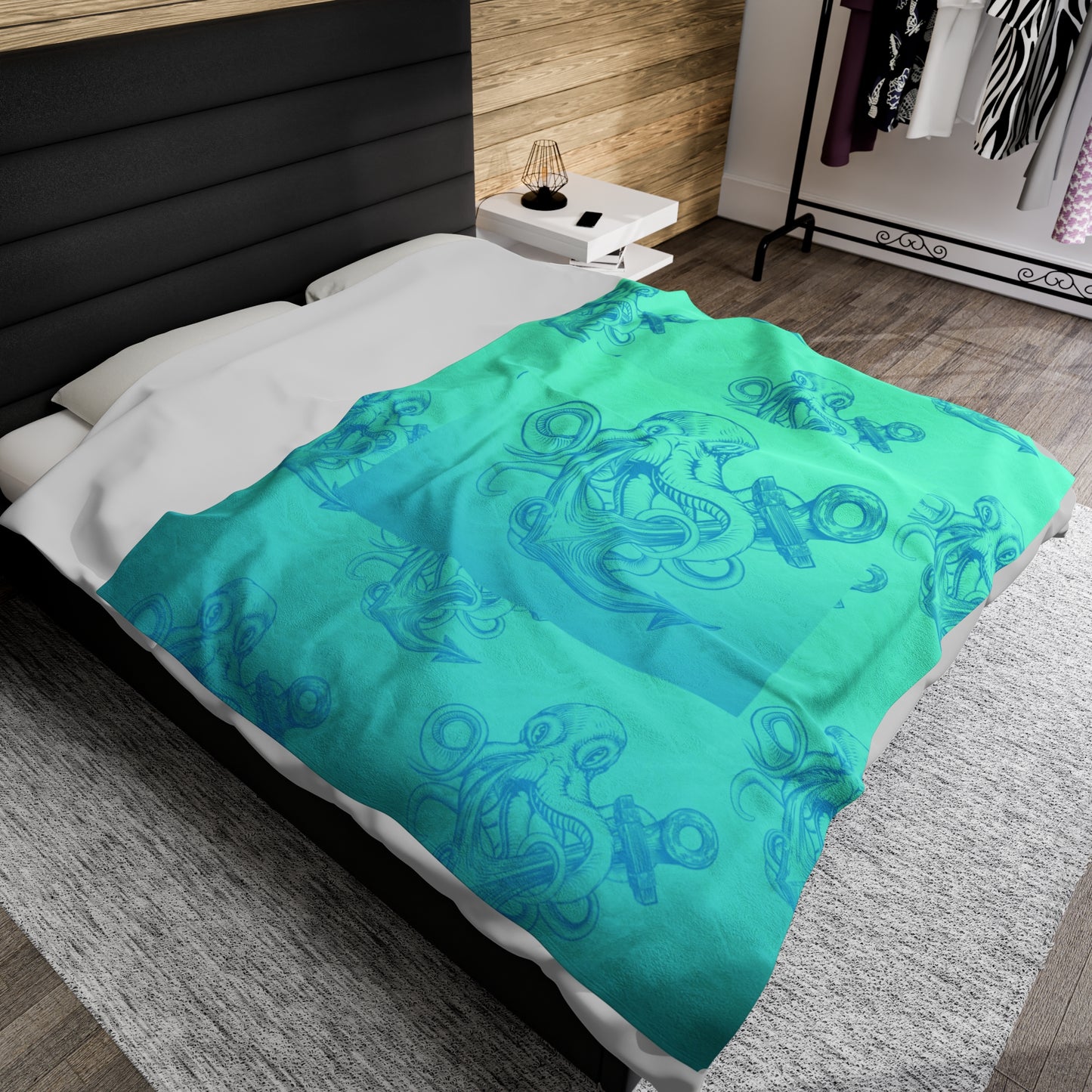 Octopus Anchor Velveteen Plush Blanket