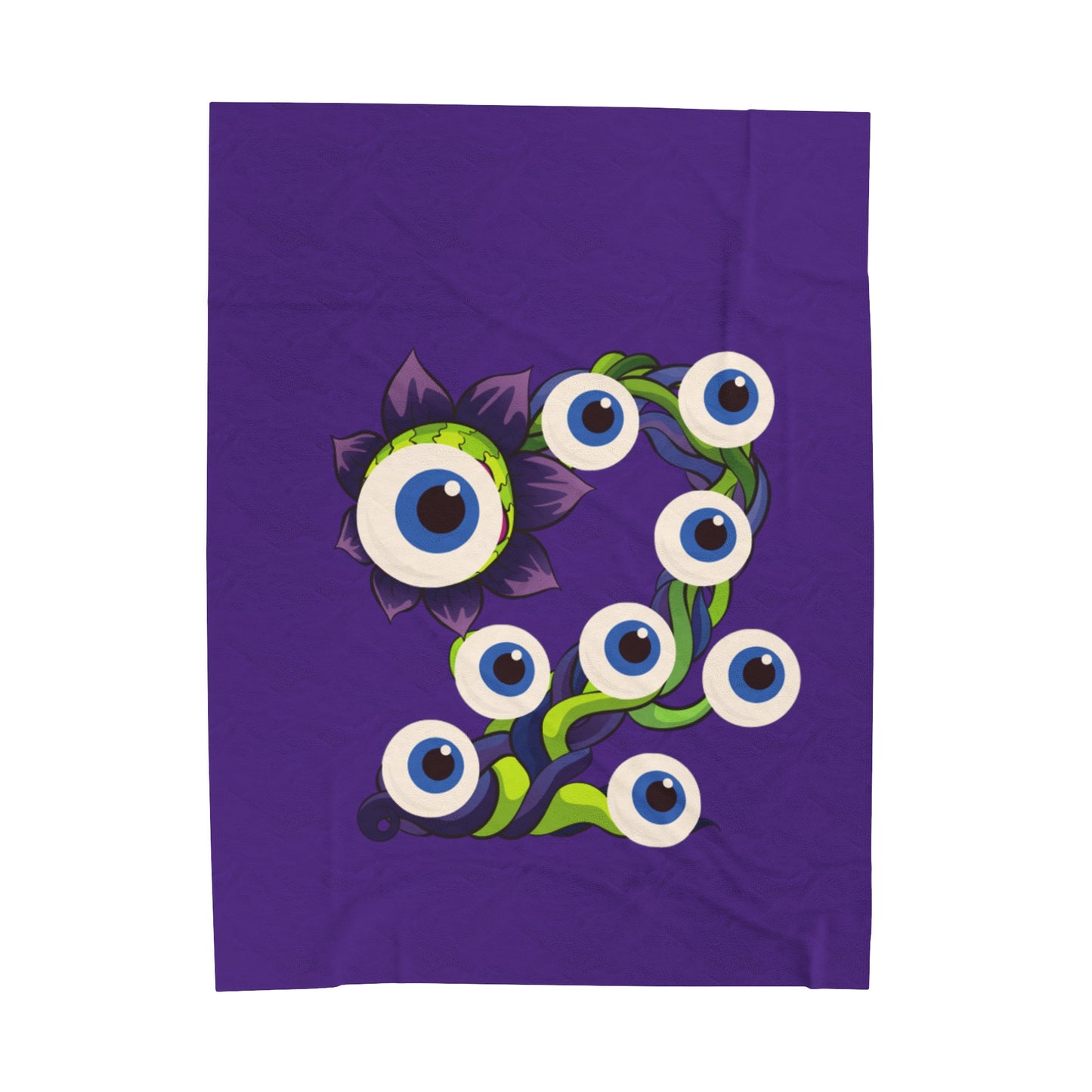 Eyeball Plant Monster Velveteen Plush Blanket