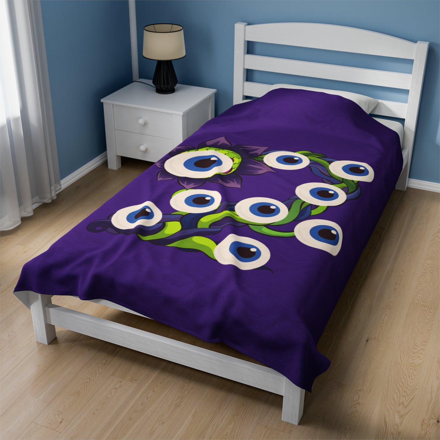 Eyeball Plant Monster Velveteen Plush Blanket