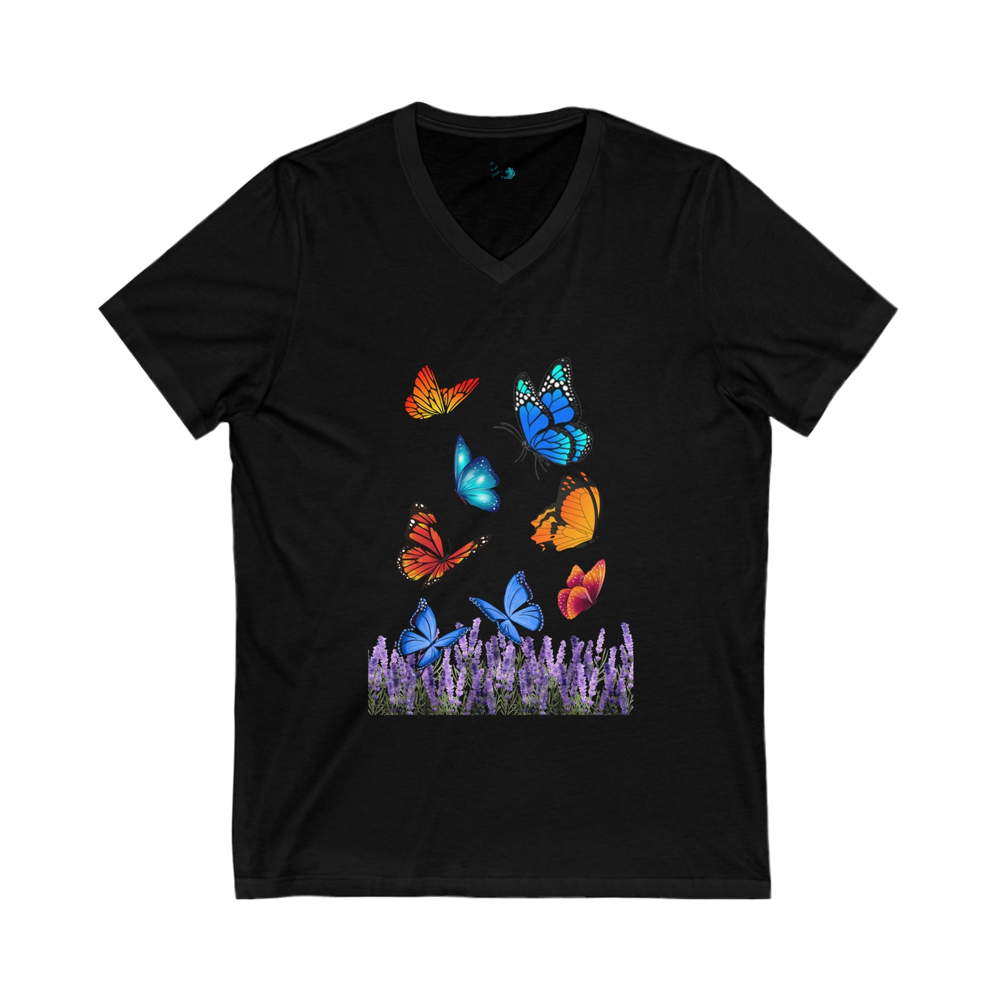 Butterflies Unisex Jersey Short Sleeve V-Neck Tee