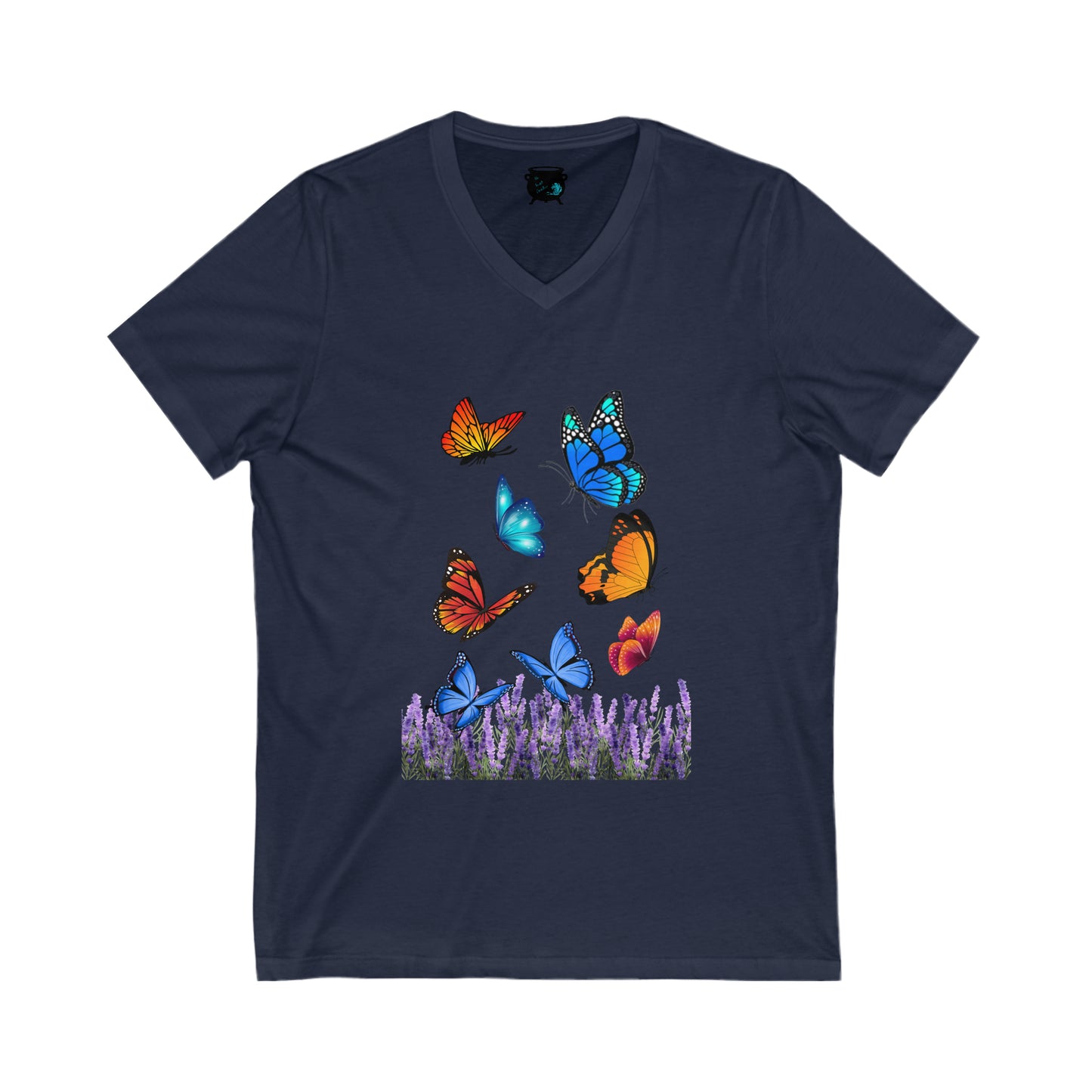 Butterflies Unisex Jersey Short Sleeve V-Neck Tee