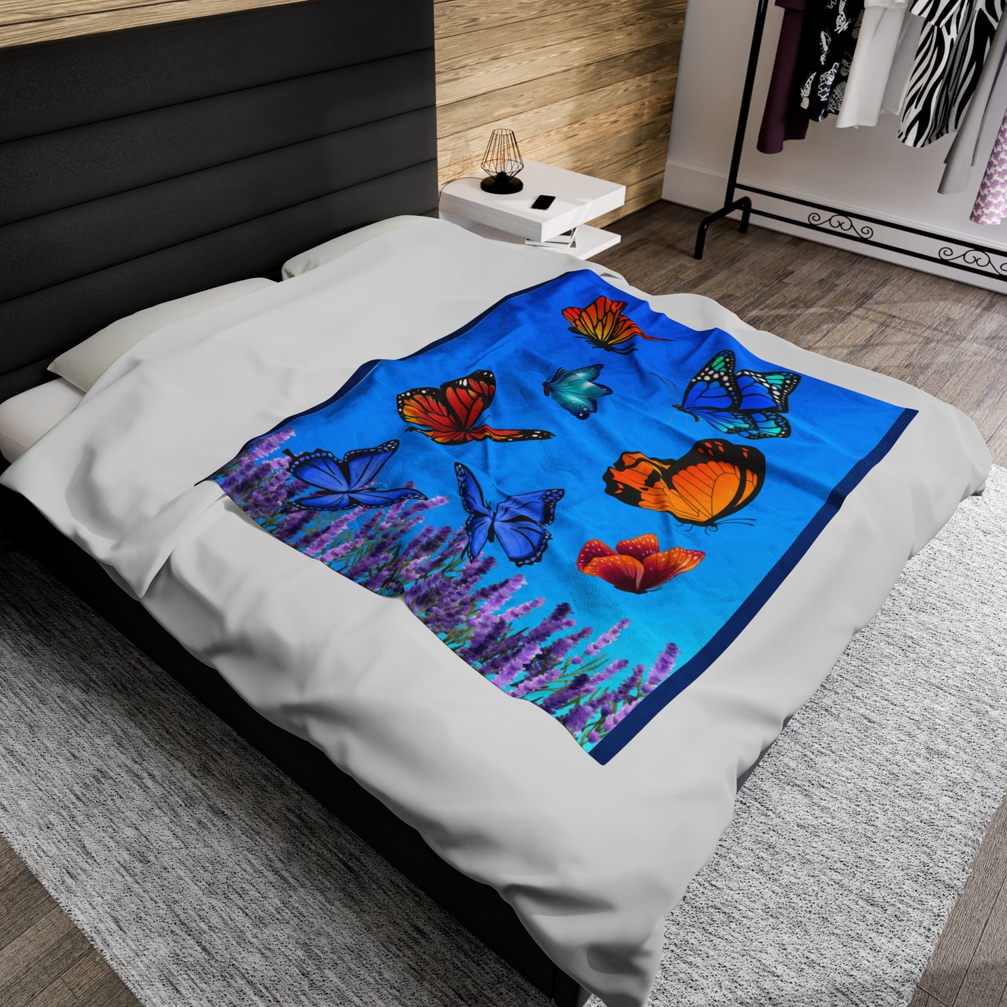 Butterflies Velveteen Plush Blanket