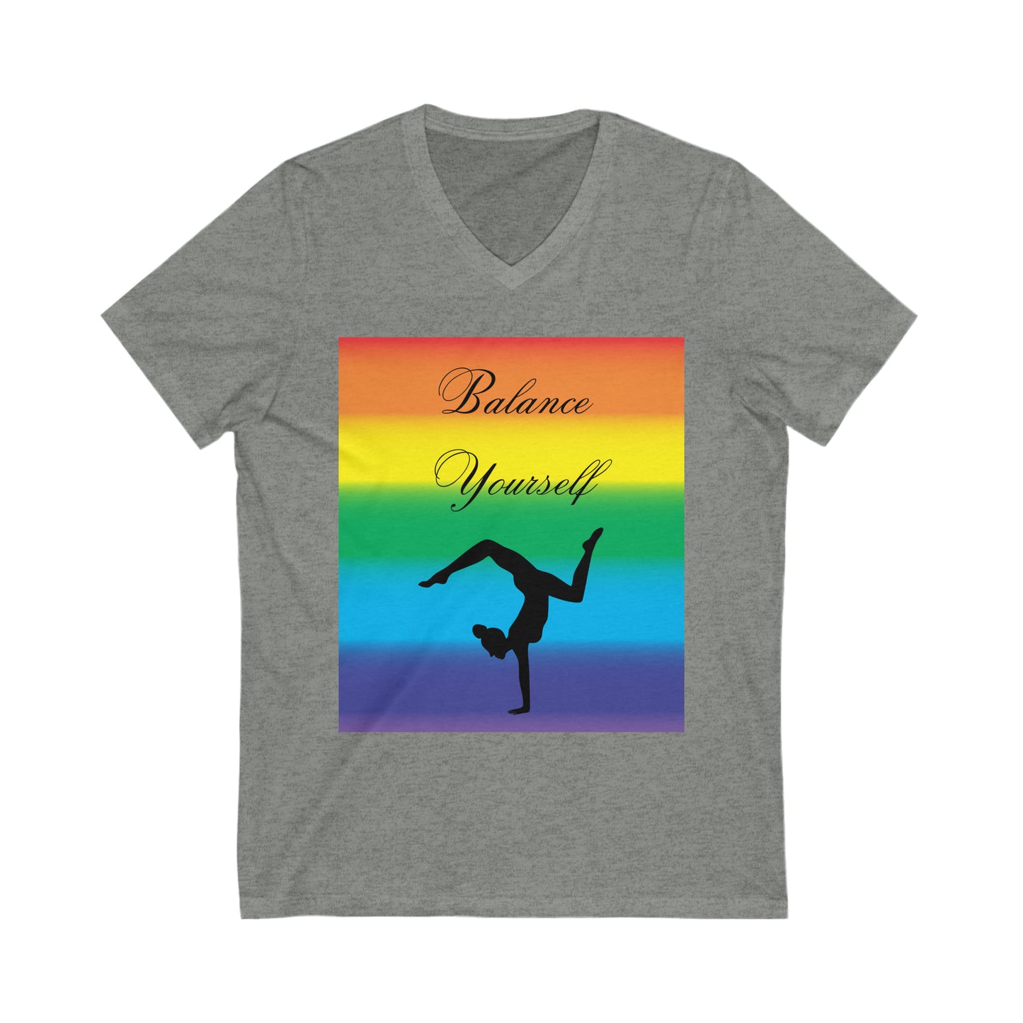 Balance Yourself Yoga Unisex Jersey Short Sleeve V-Neck Tee