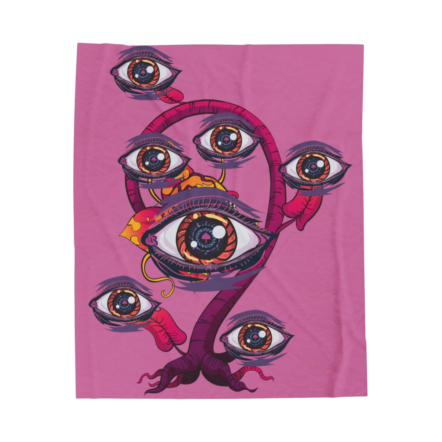 Eyeball Plant 2 Velveteen Plush Blanket