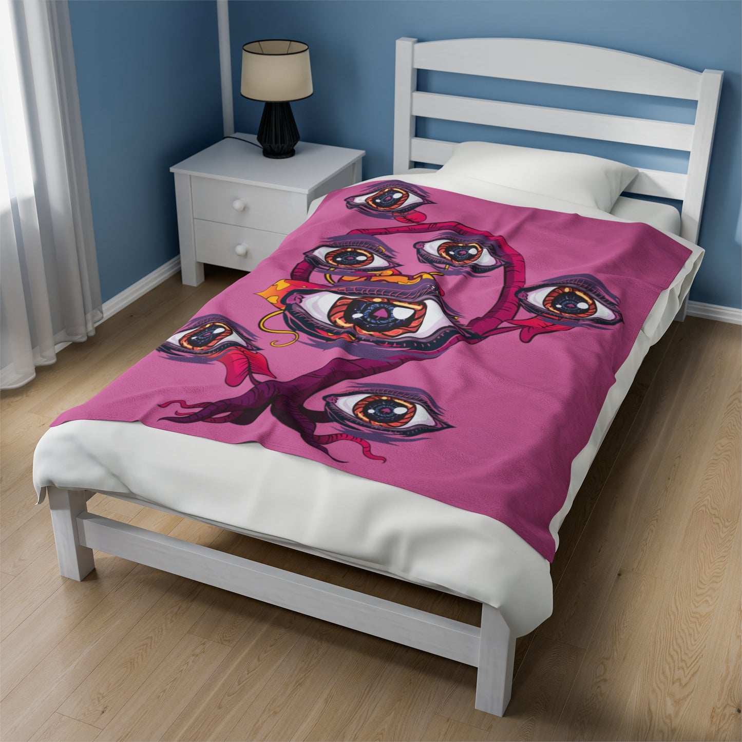 Eyeball Plant 2 Velveteen Plush Blanket