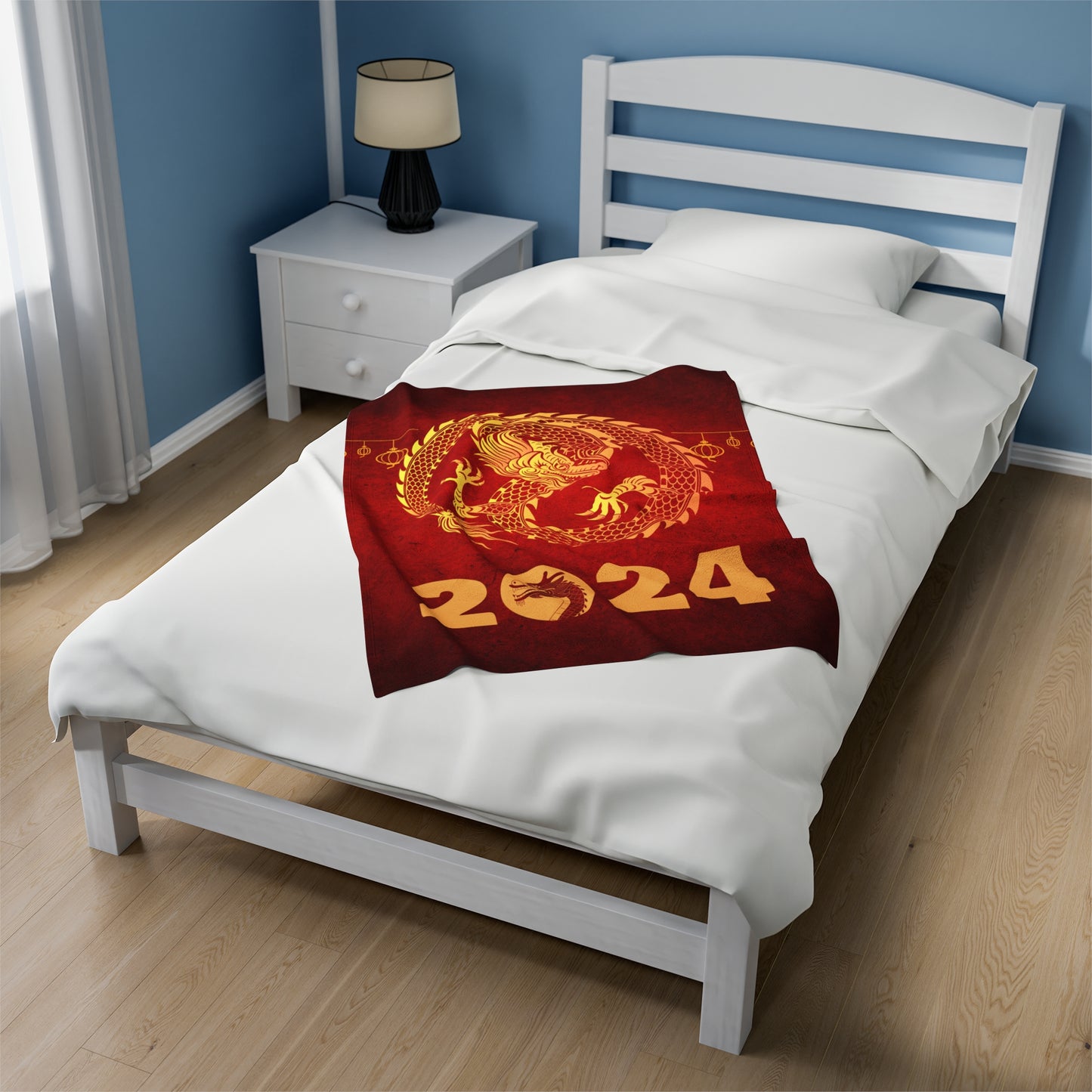 Year of the Dragon Velveteen Plush Blanket