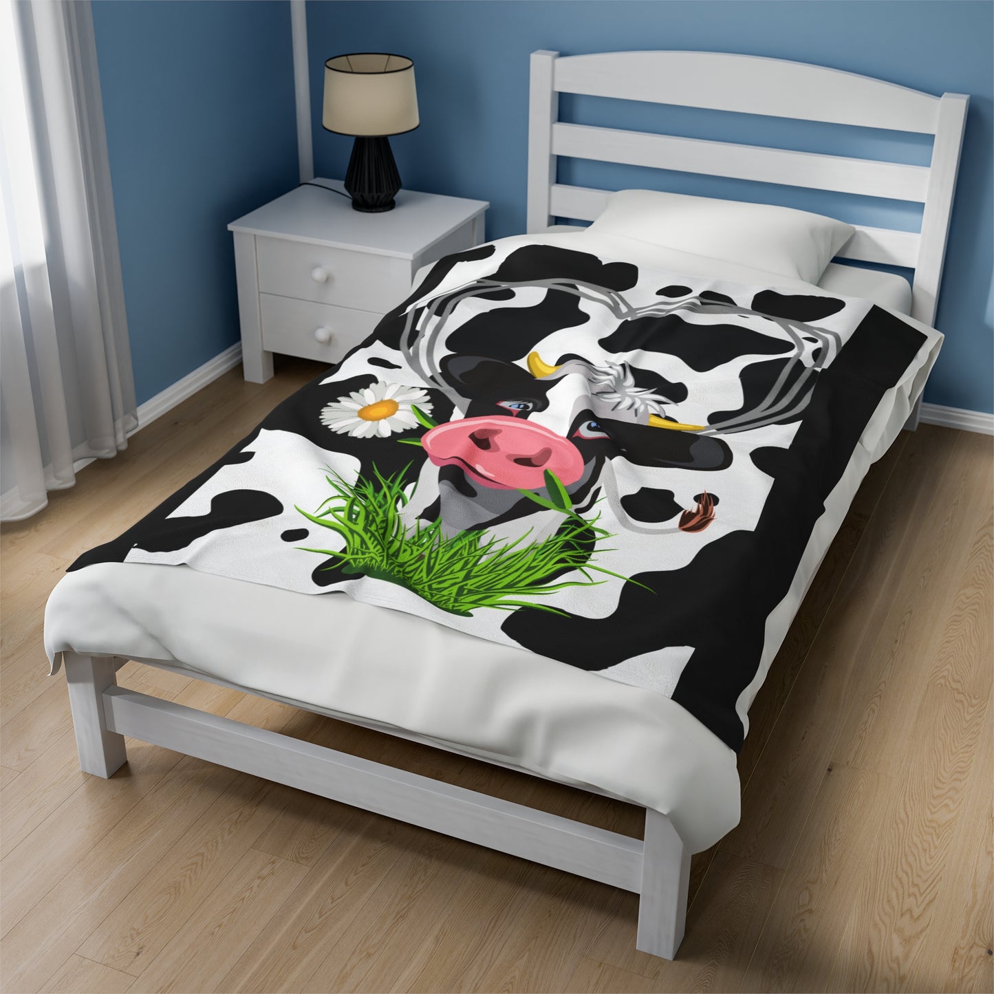 Cow Love Velveteen Plush Blanket