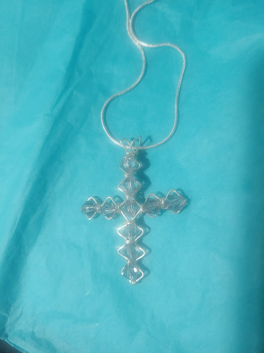 GREY CROSS PENDANT IP152