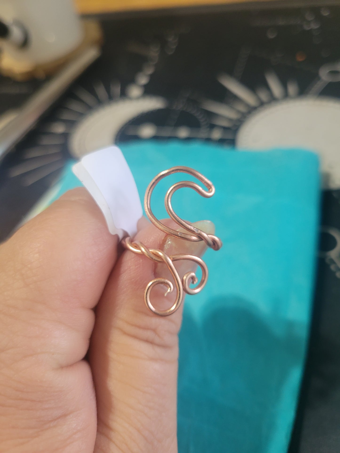 copper moon adjustable ring size 10 IP170