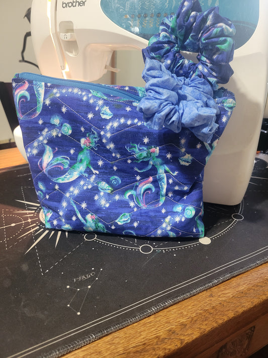 Star Mermaids 11x9 bag with 2 scrunchies IP185