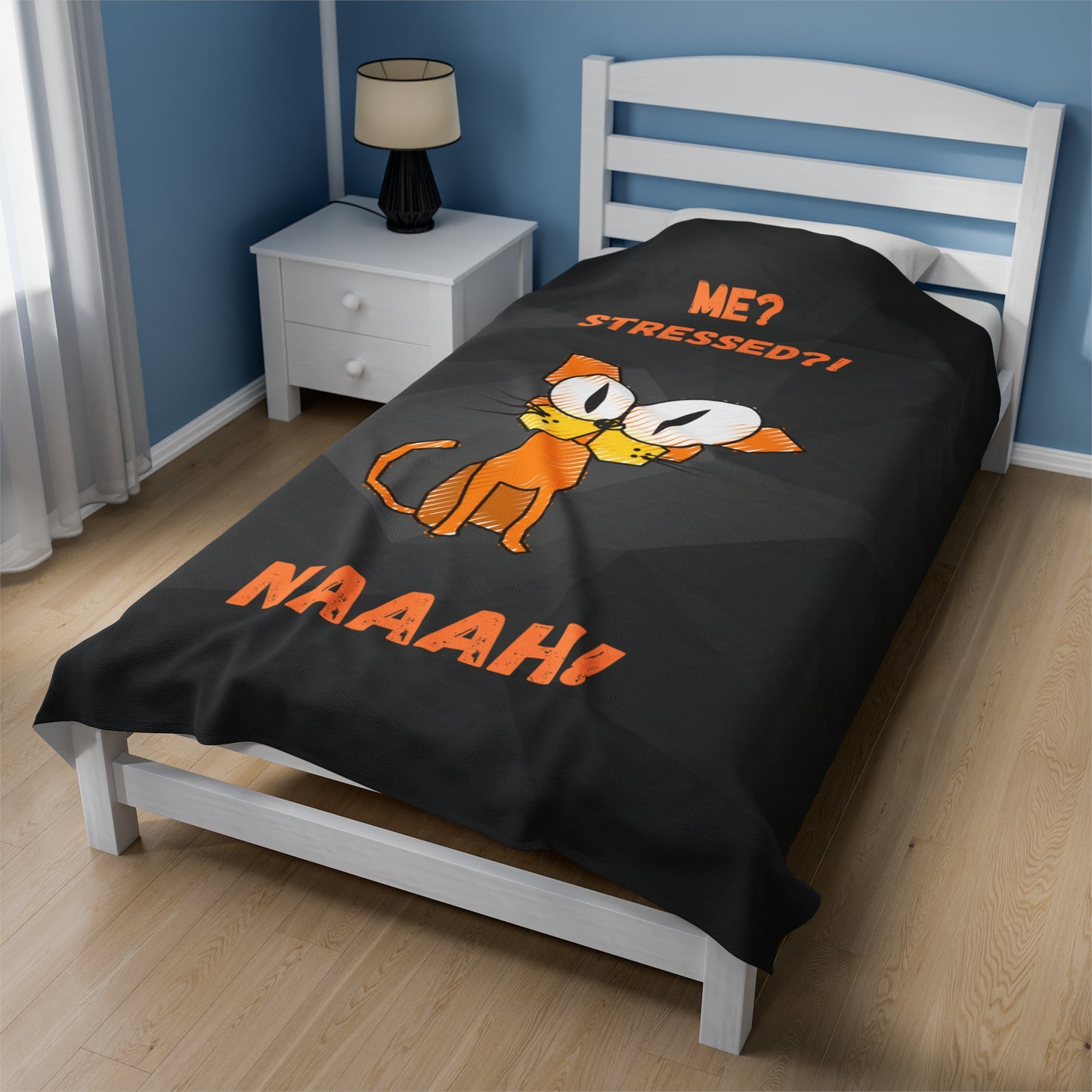 Me? Stressed? Naah! Velveteen Plush Blanket