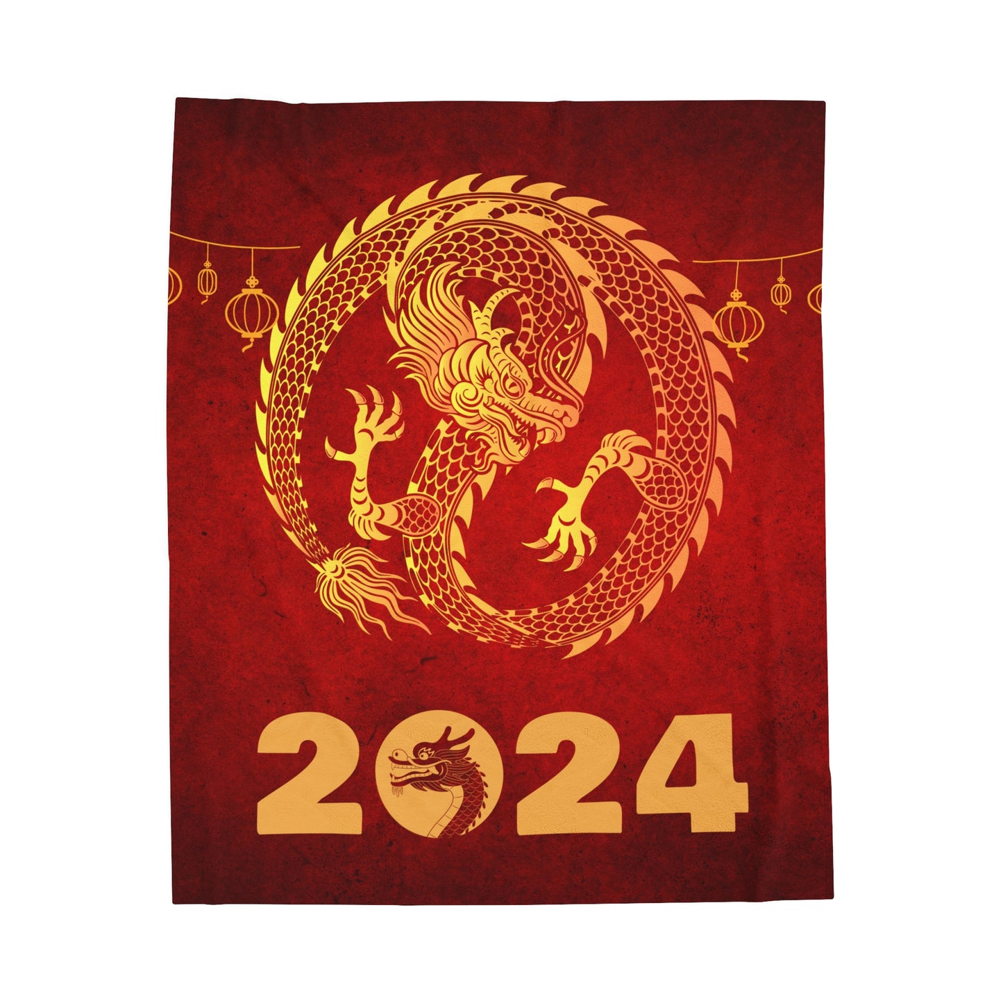 Year of the Dragon Velveteen Plush Blanket