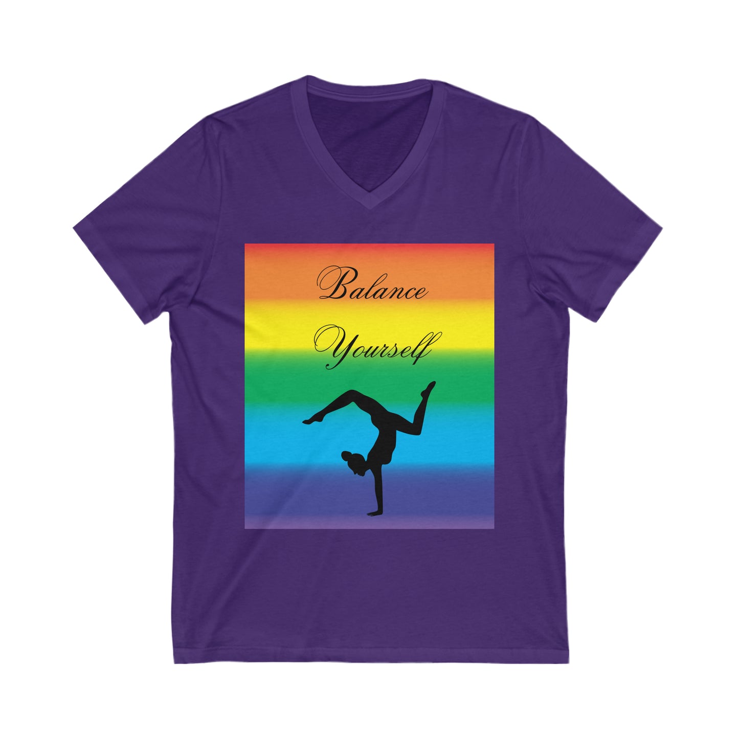 Balance Yourself Yoga Unisex Jersey Short Sleeve V-Neck Tee