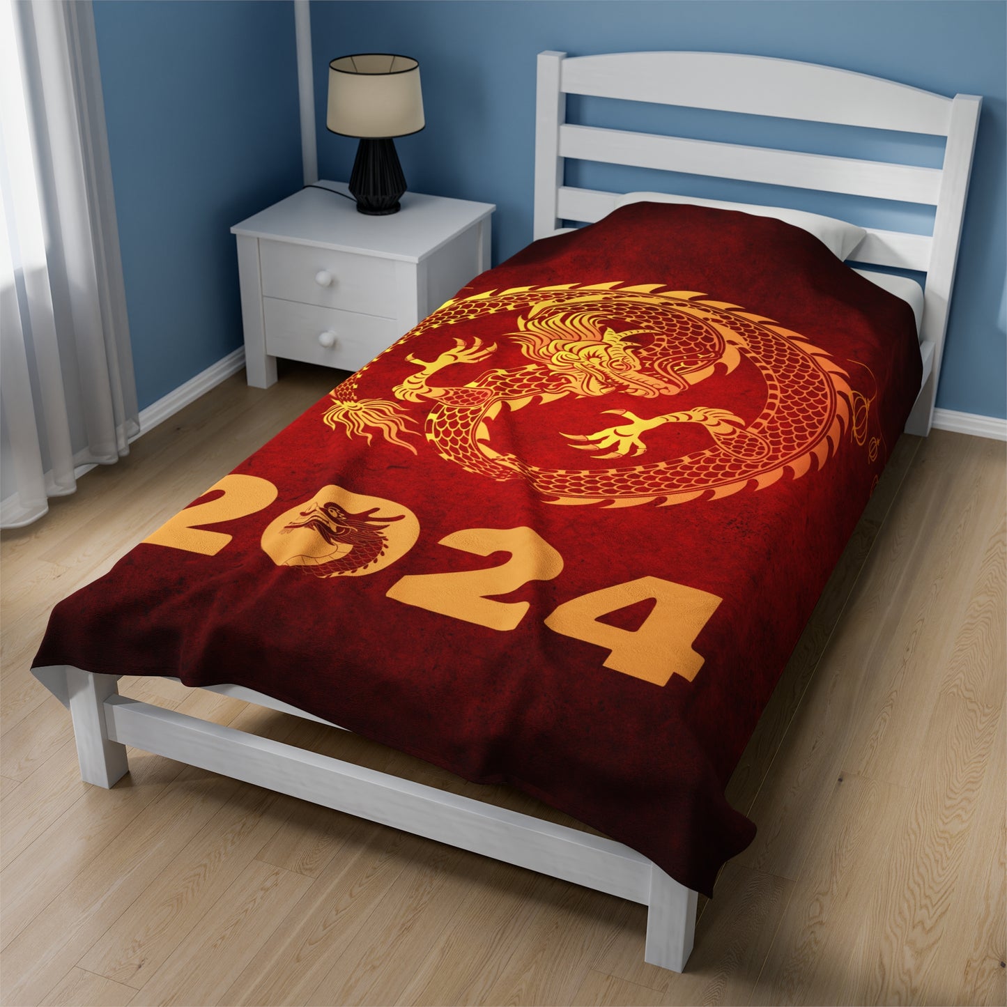 Year of the Dragon Velveteen Plush Blanket